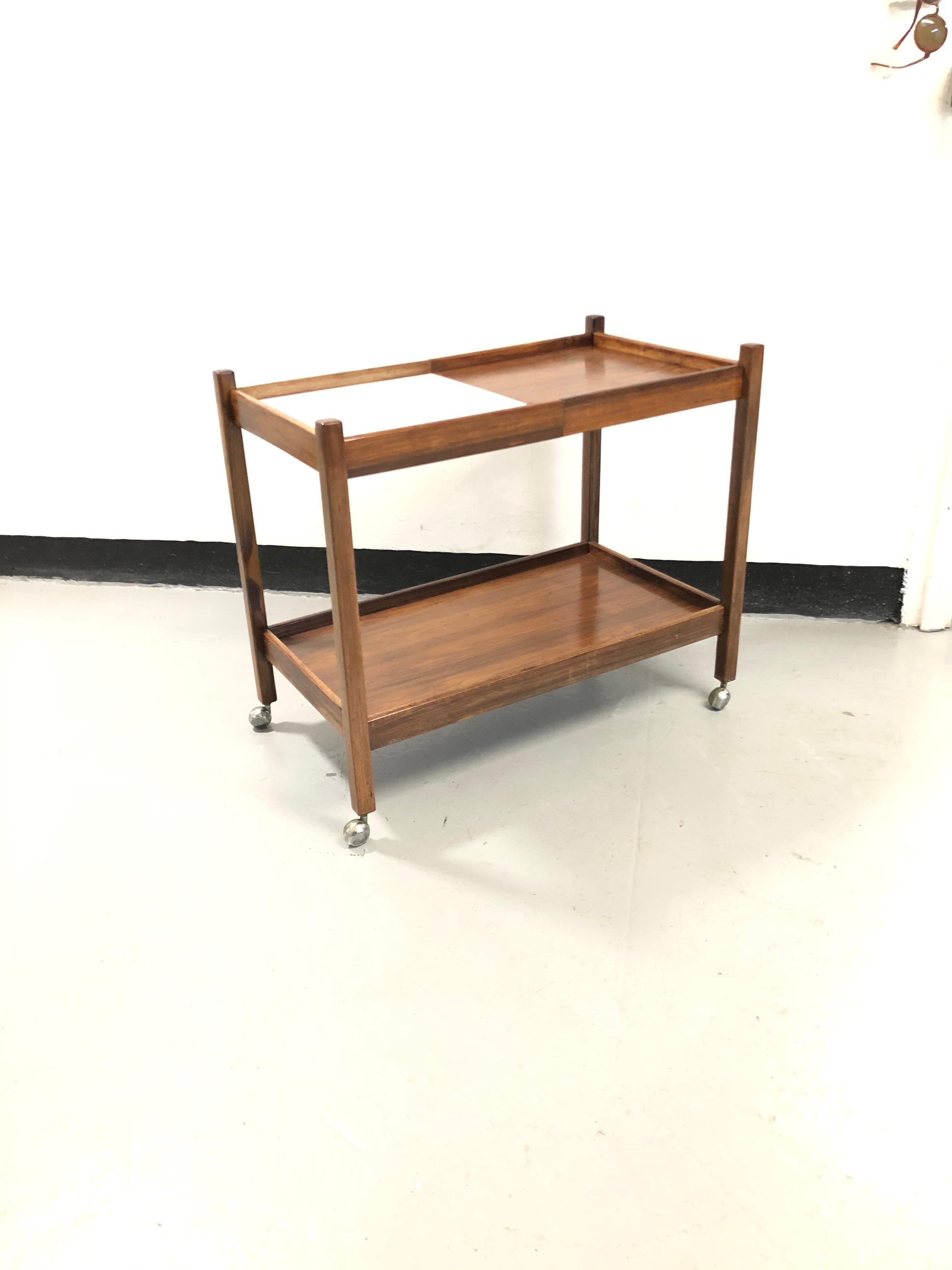 1960s Brazilian Drinks Trolley Bar Cart Designed by Sergio Rodrigues  For Sale 5