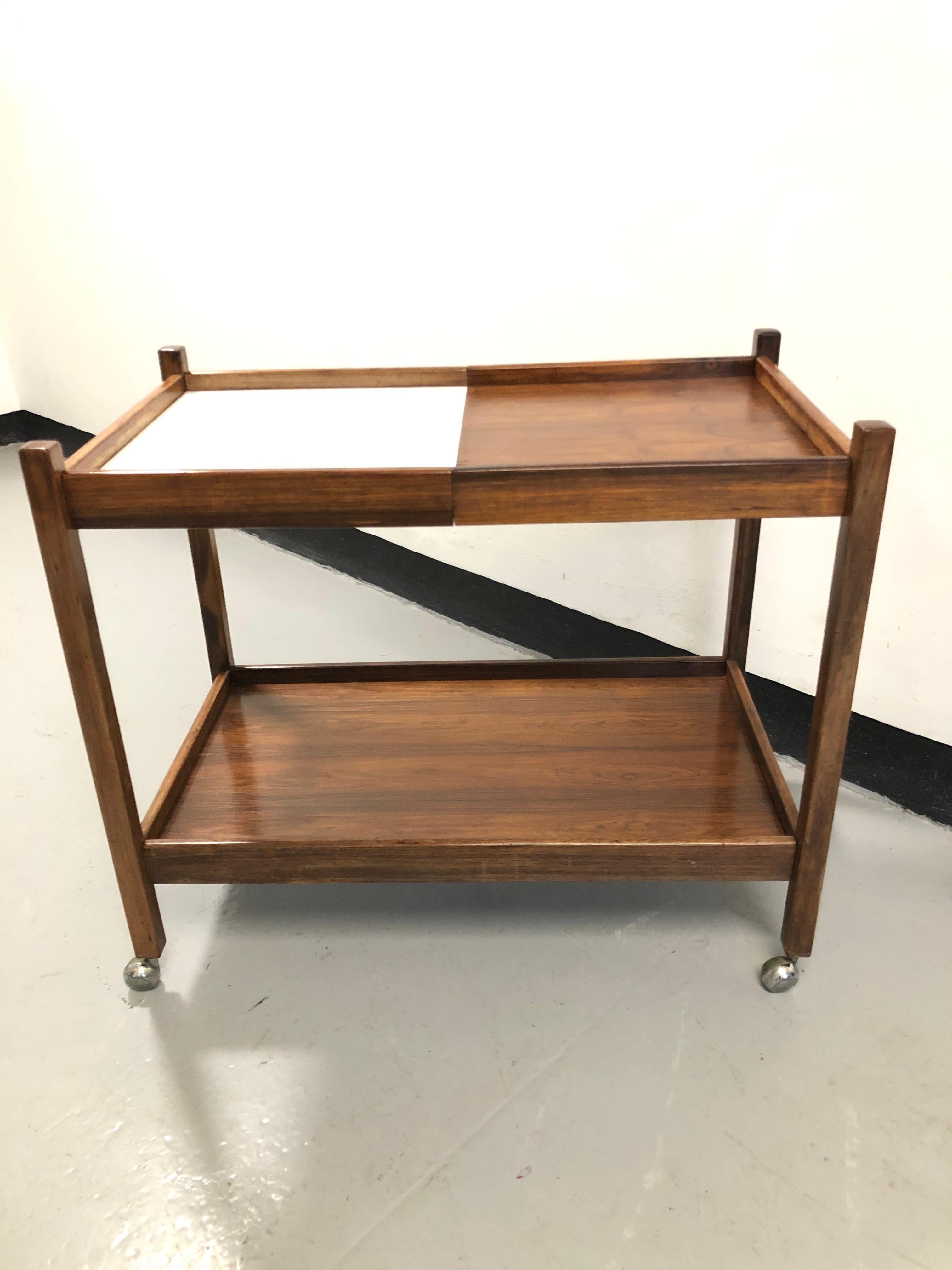 1960s Brazilian Drinks Trolley Bar Cart Designed by Sergio Rodrigues  For Sale 6