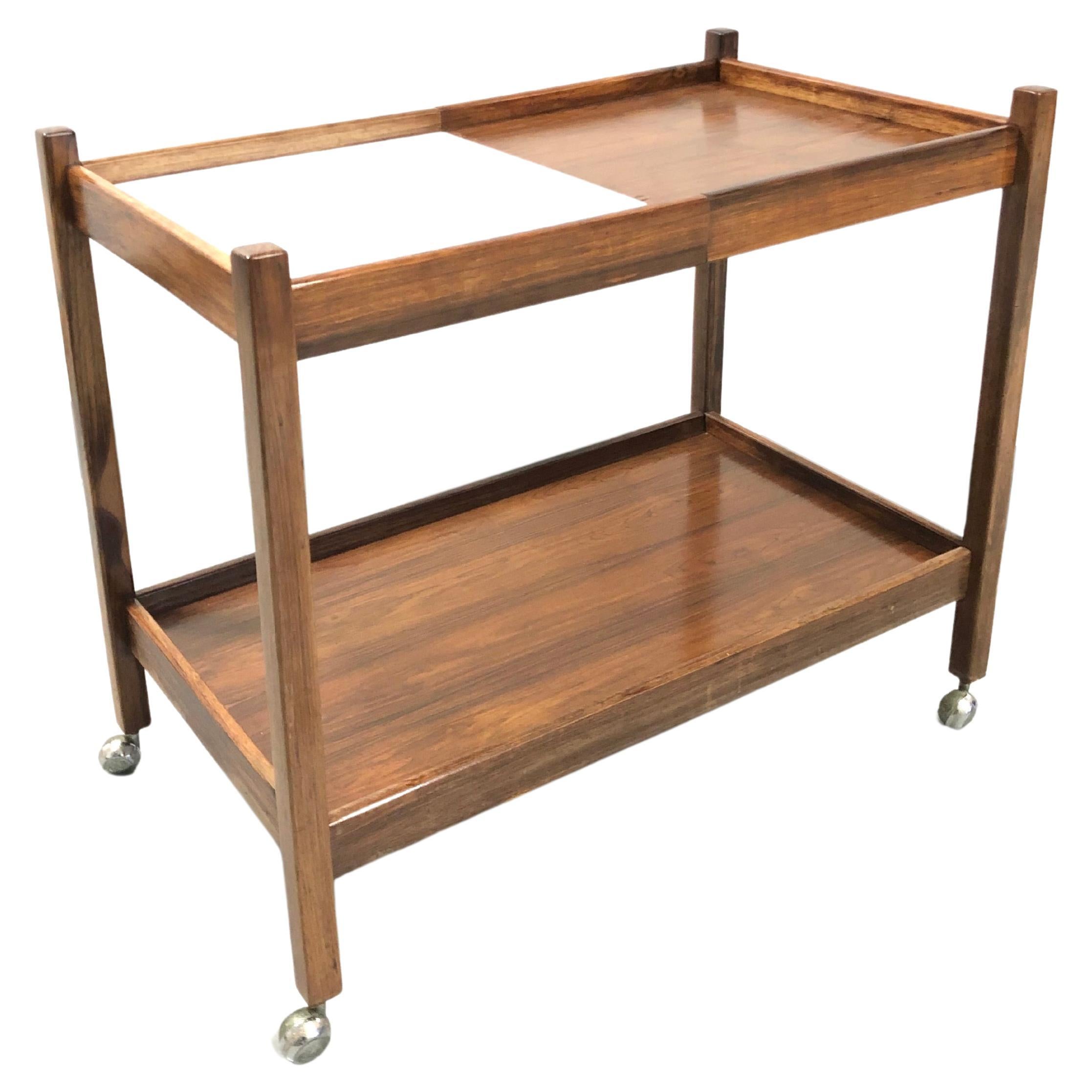 1960s Brazilian Drinks Trolley Bar Cart Designed by Sergio Rodrigues  For Sale