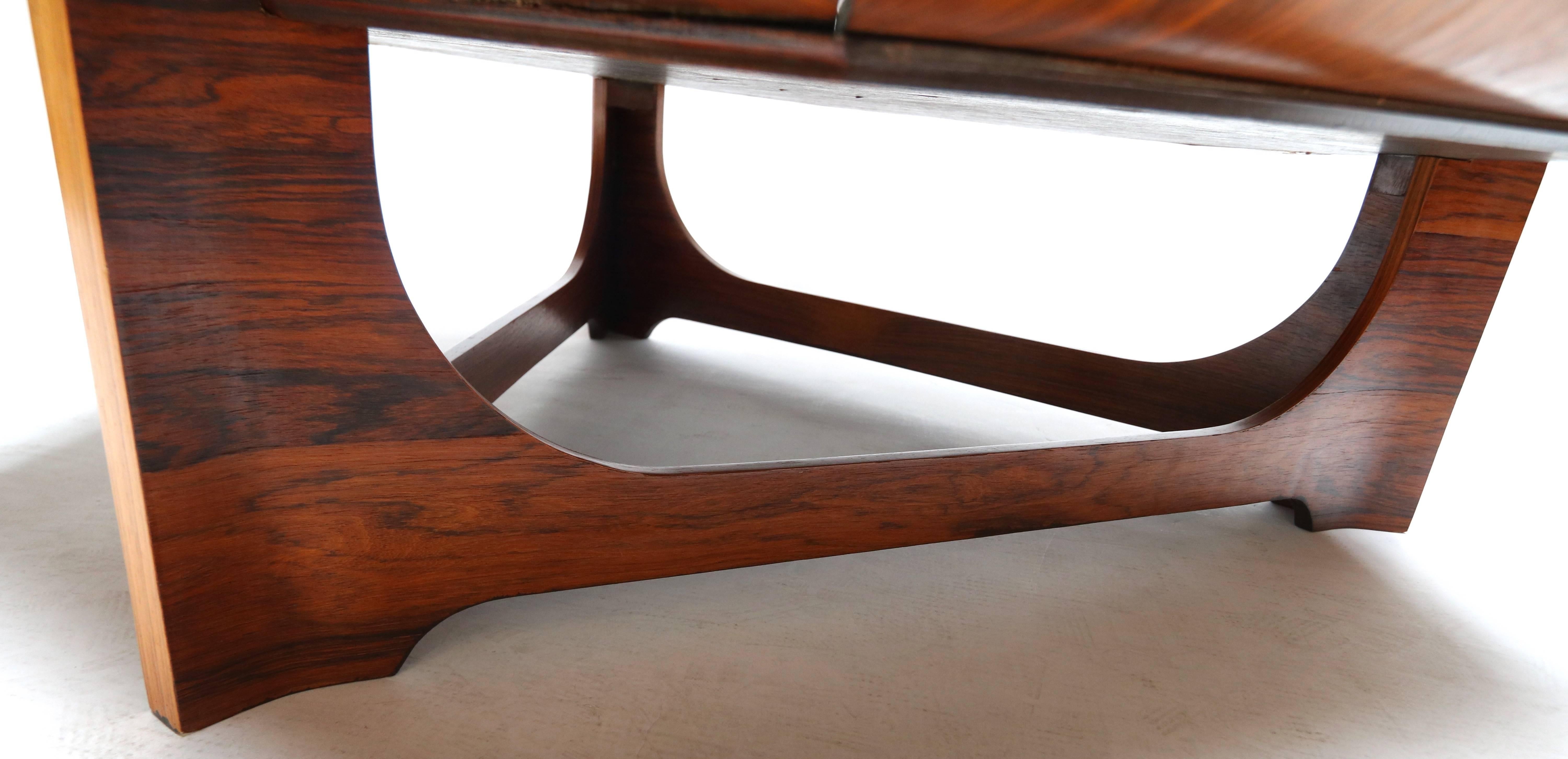 Mid-20th Century 1960s Brazilian Jacaranda Coffee Table by Jorge Zalszupin