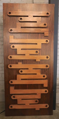 1960s Brazilian Jacaranda Wood Decorative Panel or Door