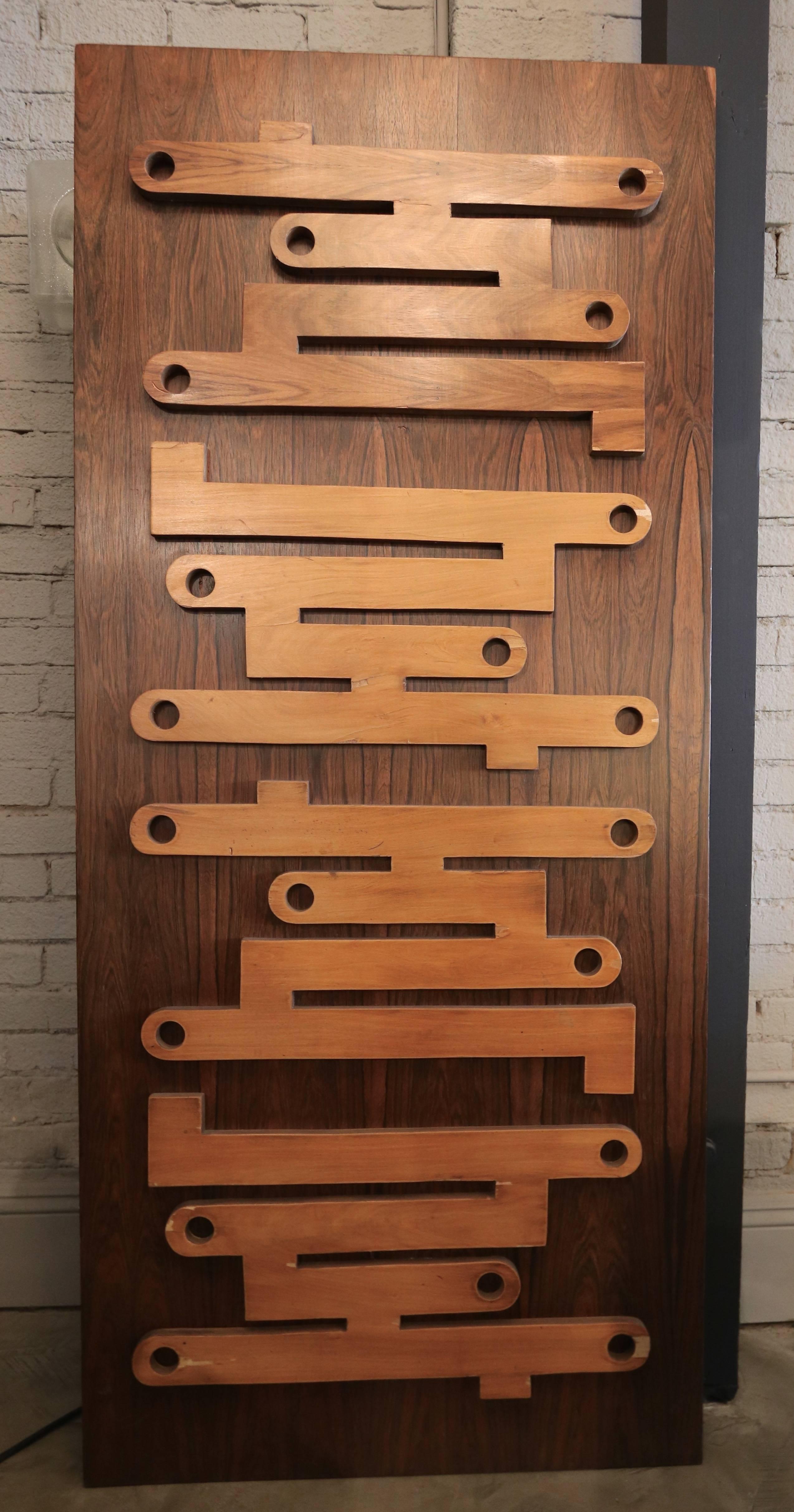 1960s Brazilian Jacaranda Wood Decorative Panel or Door In Good Condition In Los Angeles, CA