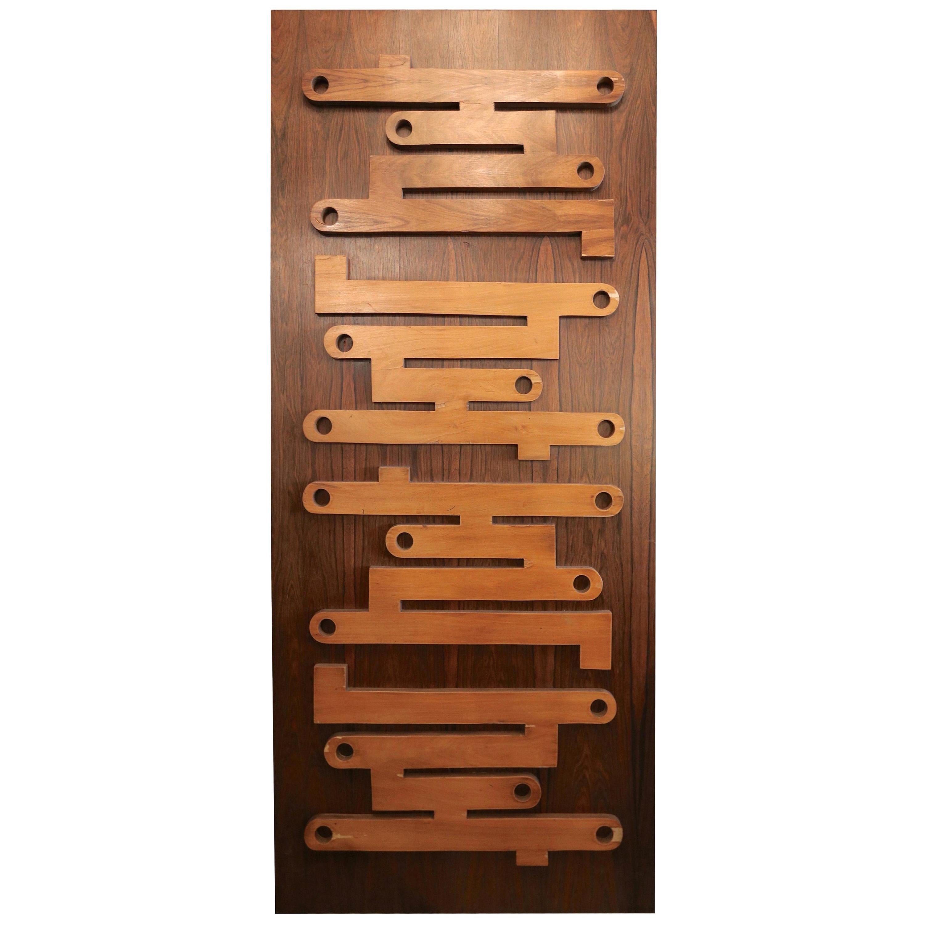 1960s Brazilian Jacaranda Wood Decorative Panel or Door