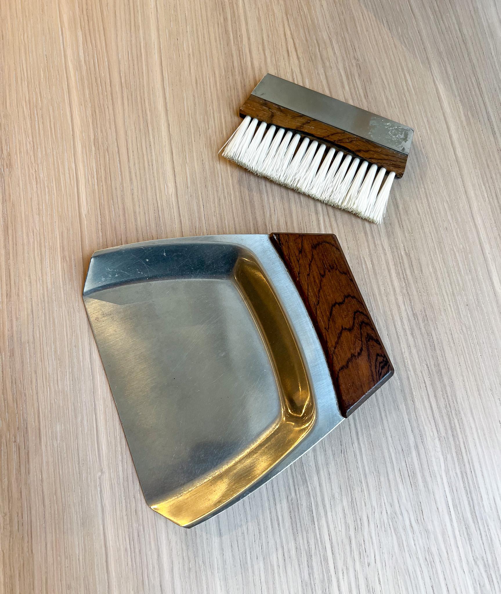 Mid-Century Modern 1960s Brazilian Modern Cleaning Set in Rosewood and Iron, by Hercules Inox For Sale