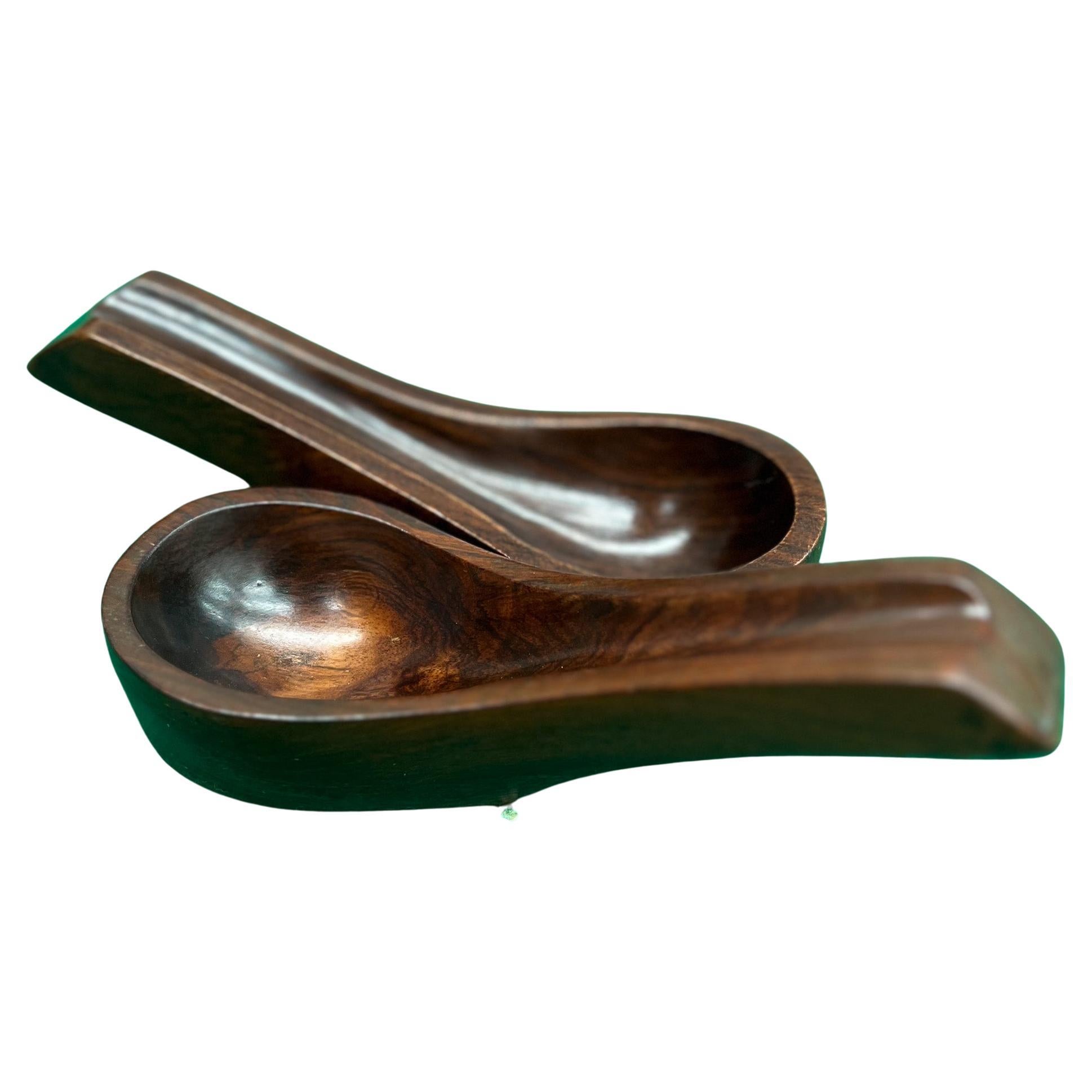 1960s Brazilian Modern Pipe Holder in Rosewood by Jean Gillon