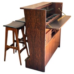 Juego de bar de palisandro brasileño de los años 60 de Johannes Andersen