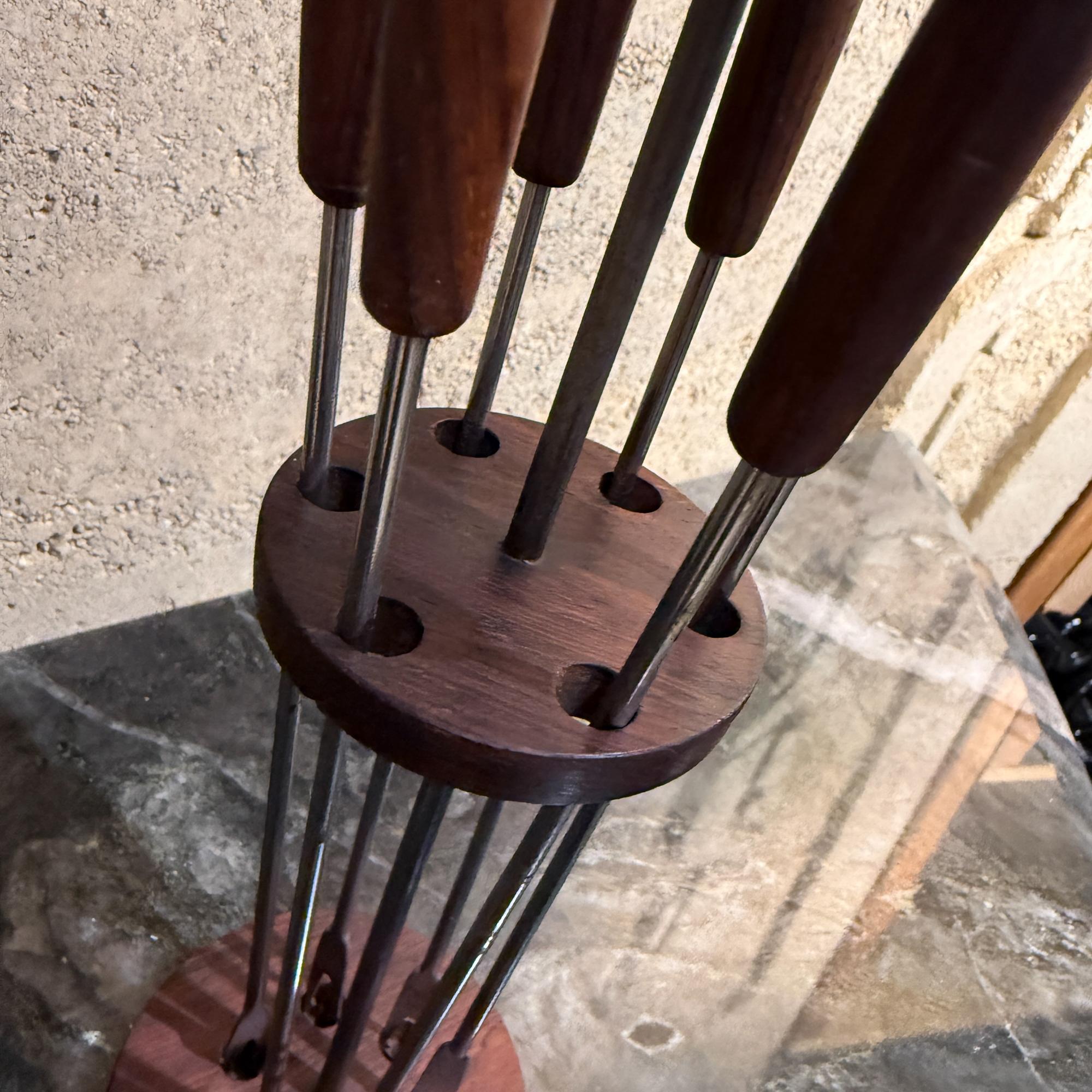 1960er Jahre brasilianischen Palisander Fondue-Gabel-Halter Set Mid-Century Modern im Angebot 1