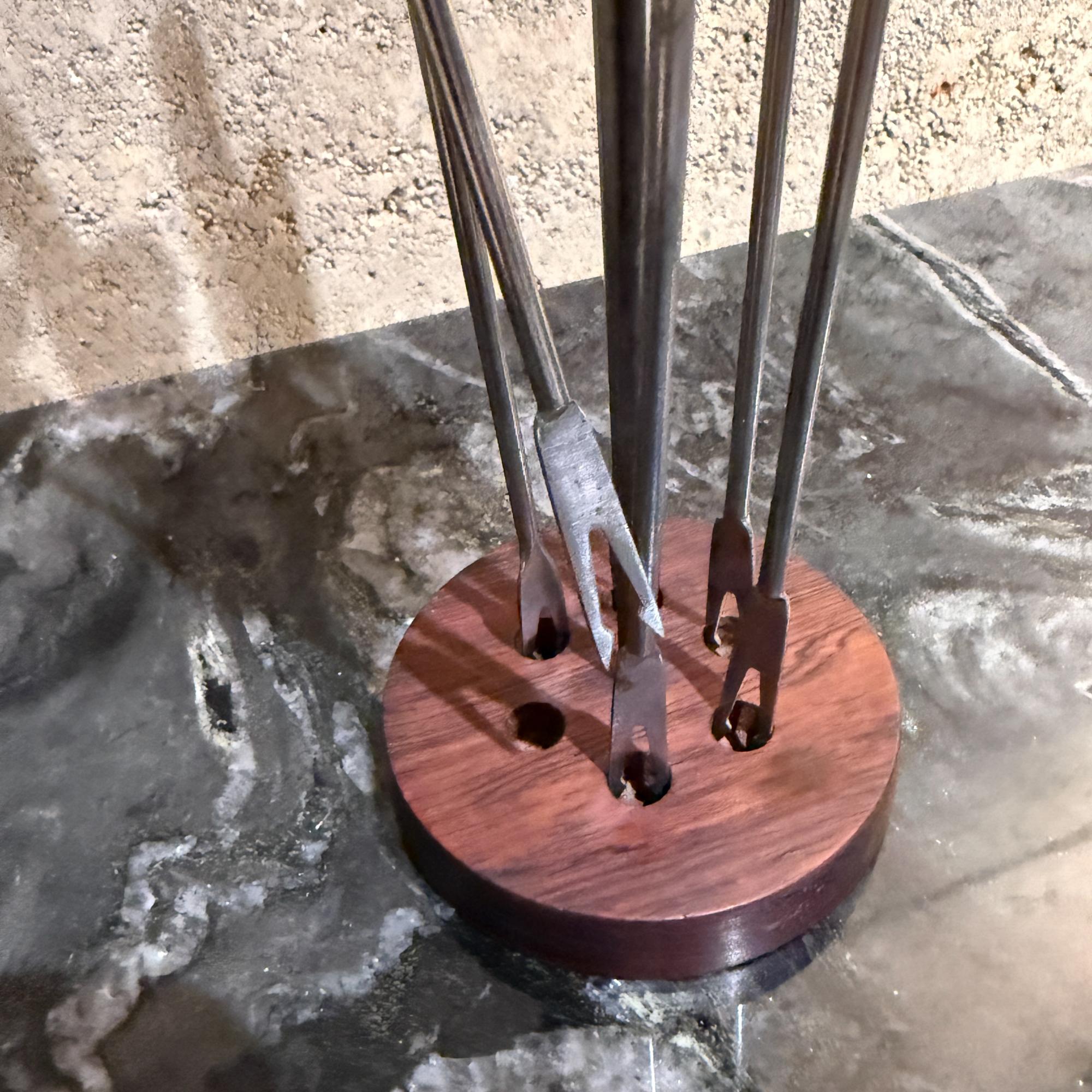 1960er Jahre brasilianischen Palisander Fondue-Gabel-Halter Set Mid-Century Modern im Angebot 3