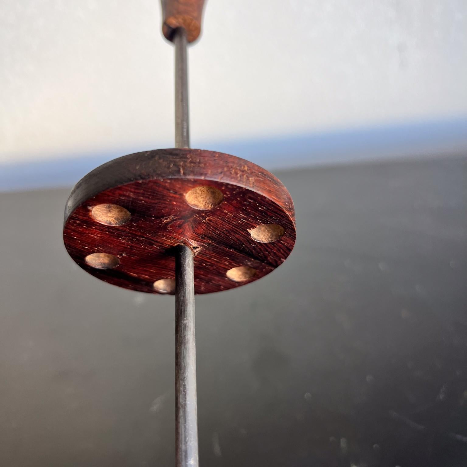 1960s Brazilian Rosewood Fondue Fork Holder For Sale 3