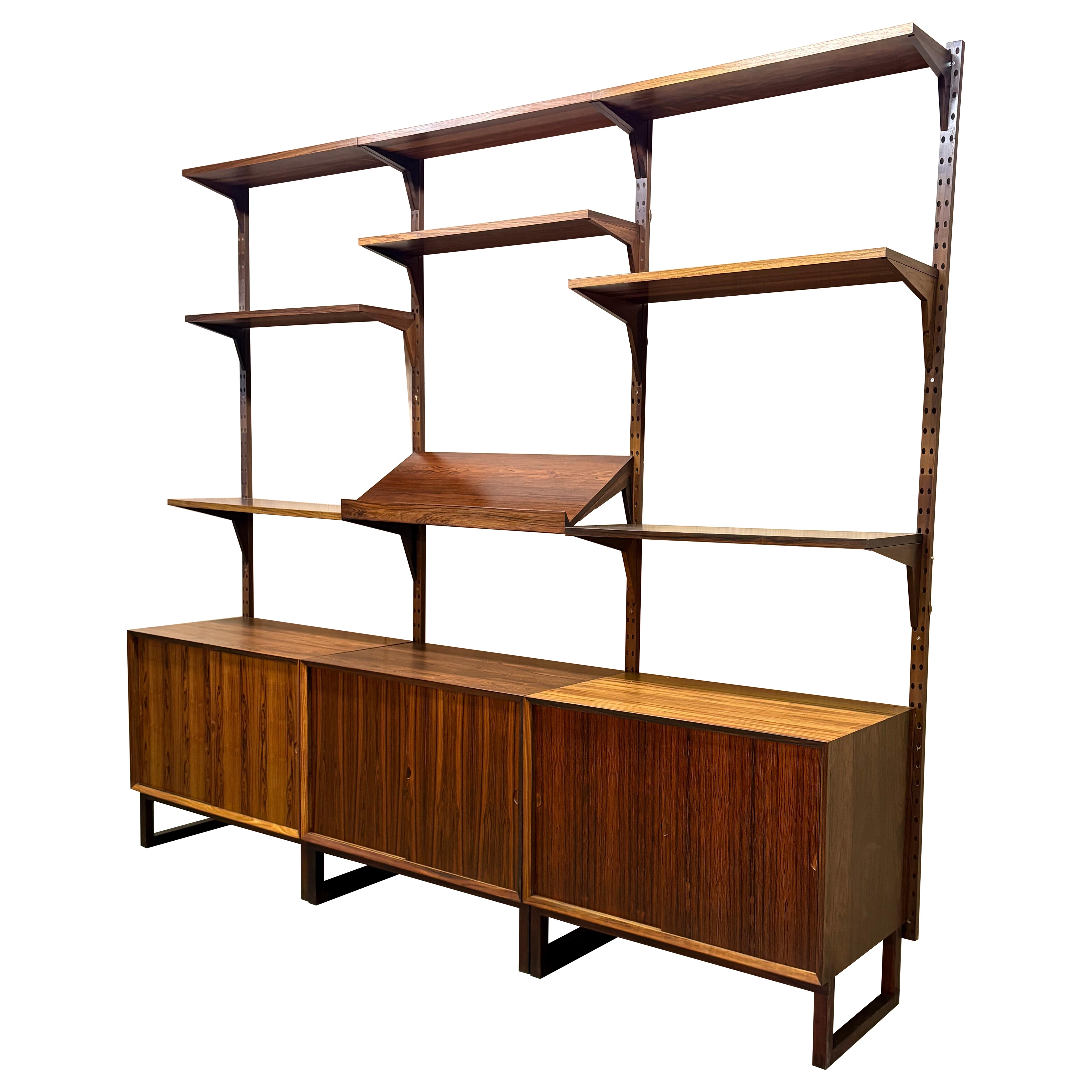 1960s Brazilian Rosewood Modular Bookcase System Cado by Poul Cadovius
