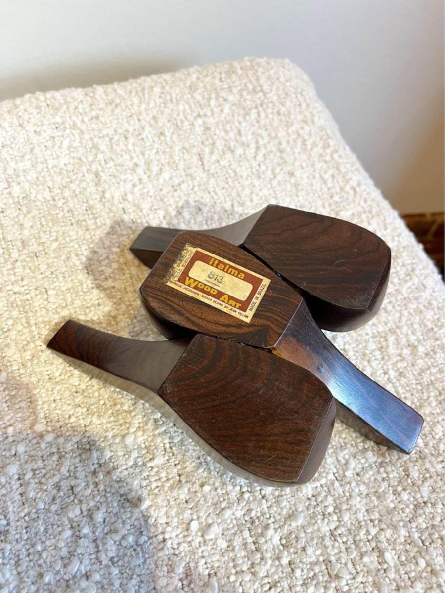 Mid-Century Modern 1960s Brazilian Rosewood Pipe Holder Sculpture by Jean Gillon For Sale