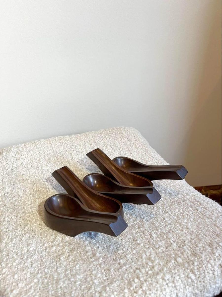Mid-20th Century 1960s Brazilian Rosewood Pipe Holder Sculpture by Jean Gillon For Sale