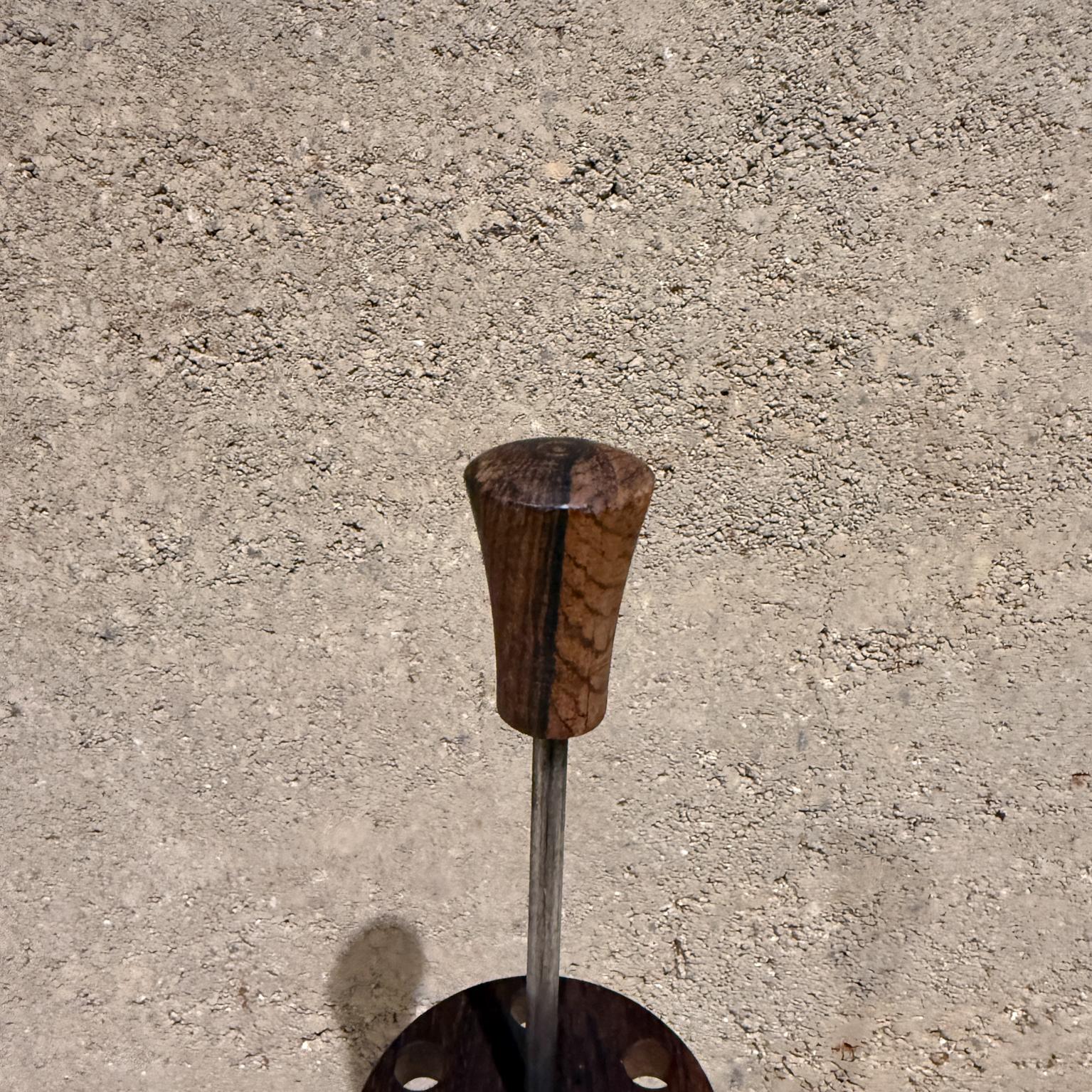 1960s Brazilian Rosewood Fondue Fork Holder For Sale 5