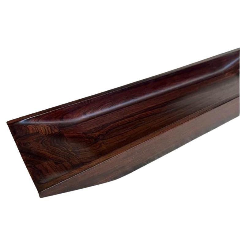  1960s Brazilian Rosewood Tray  Vessel by Jean Gillon for Wood Art For Sale