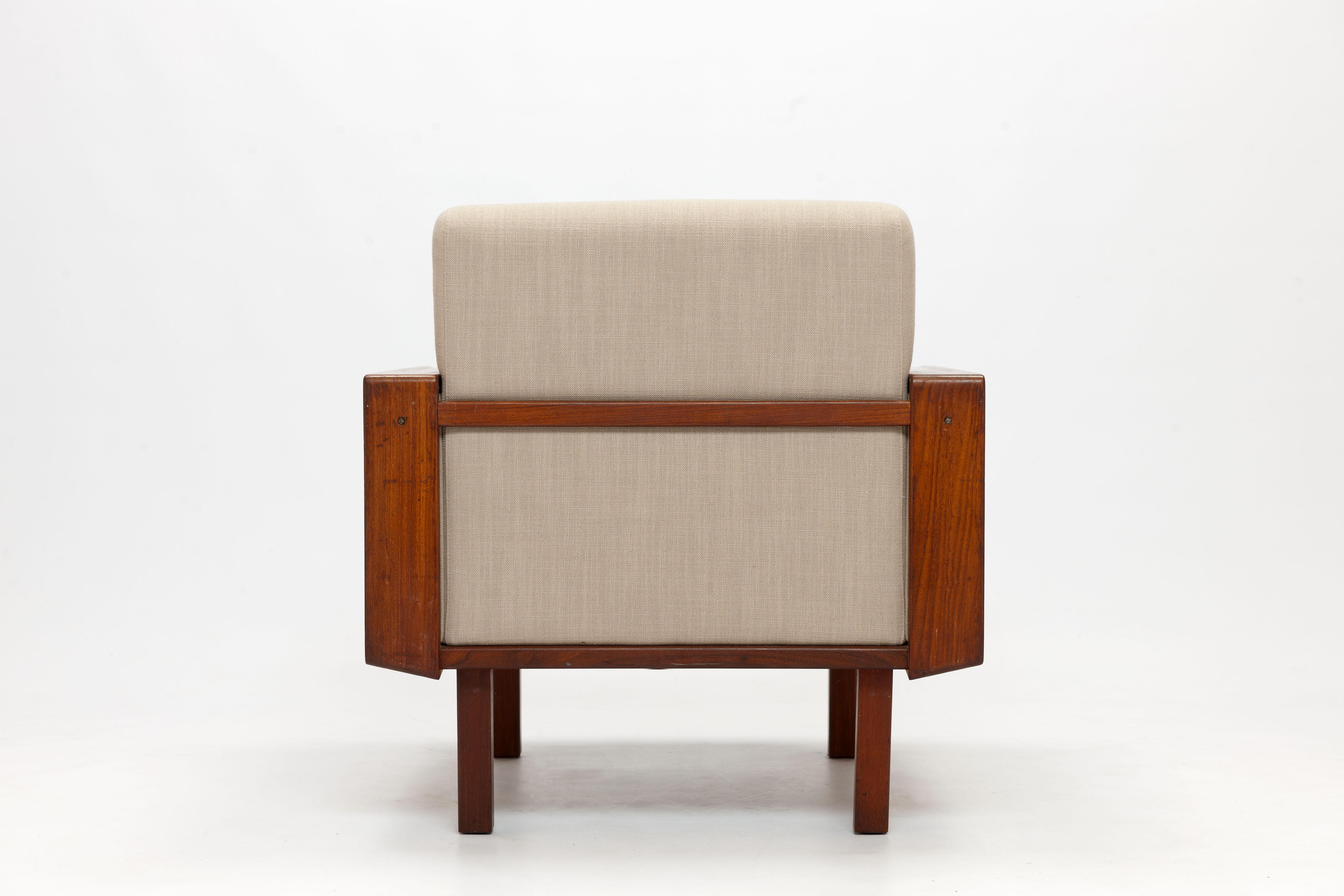 1960s 'Brazilian' Teak and Cane Armchair in the Manner of Celina Decorações 4