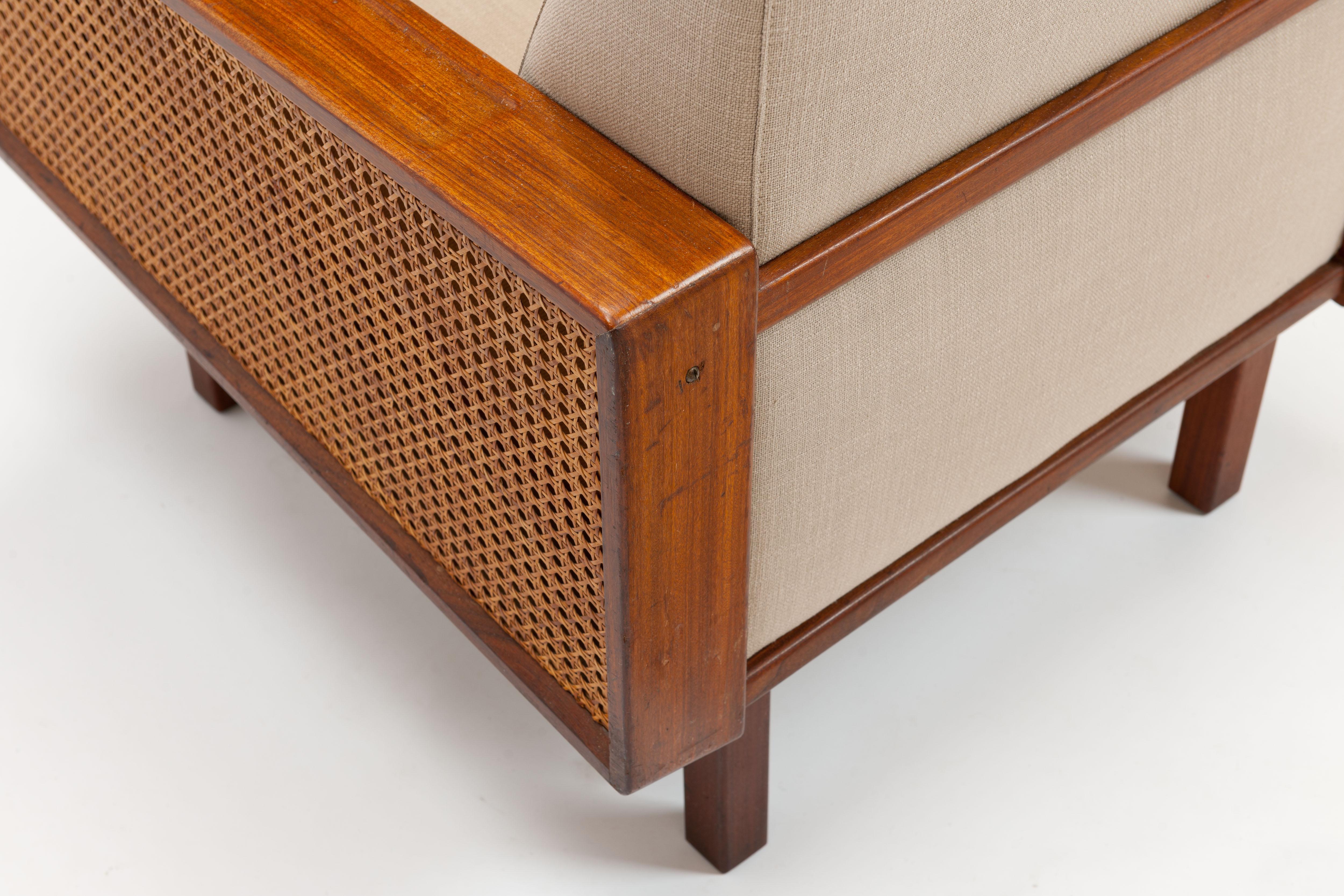 1960s 'Brazilian' Teak and Cane Armchair in the Manner of Celina Decorações 6