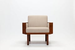 1960s 'Brazilian' Teak and Cane Armchair in the Manner of Celina Decorações