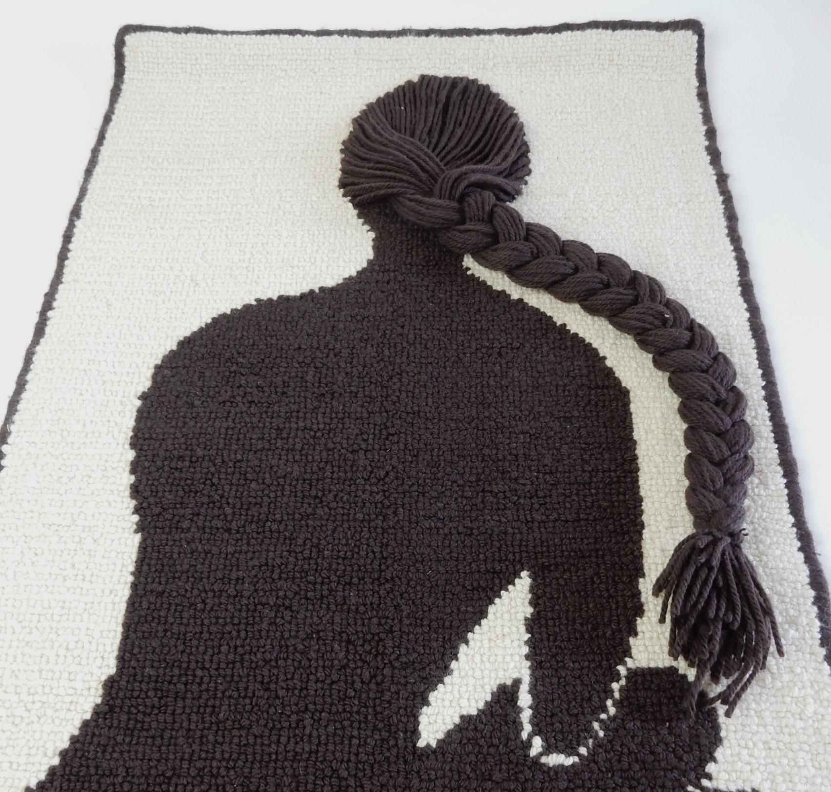 Tapiz de arte textil brasileño de los años 60 firmado Leao Brasileño en venta
