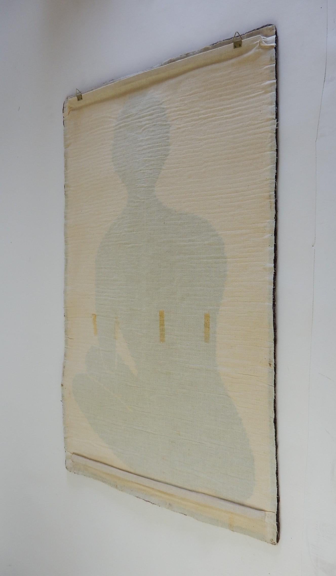 Tapiz de arte textil brasileño de los años 60 firmado Leao siglo XX en venta