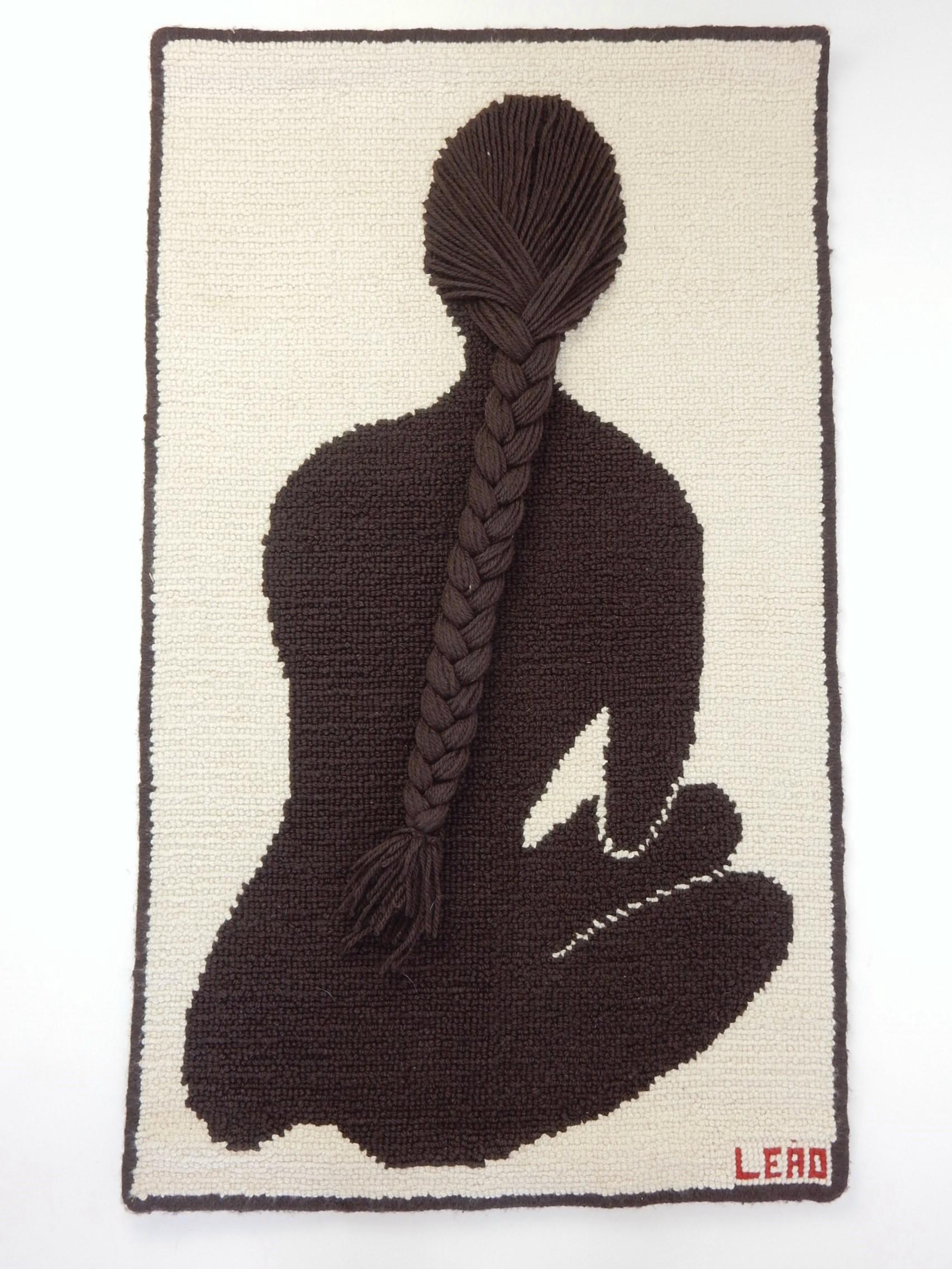 Tapiz de arte textil brasileño de los años 60 firmado Leao en venta 1