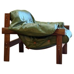 1960s Brazilian Wood and Leather MP41 Chair by Percival Lafer