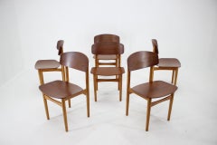 1960s Børge Mogensen Model 122 Oak and Teak Dining Chairs for Søborg Møbelfabric