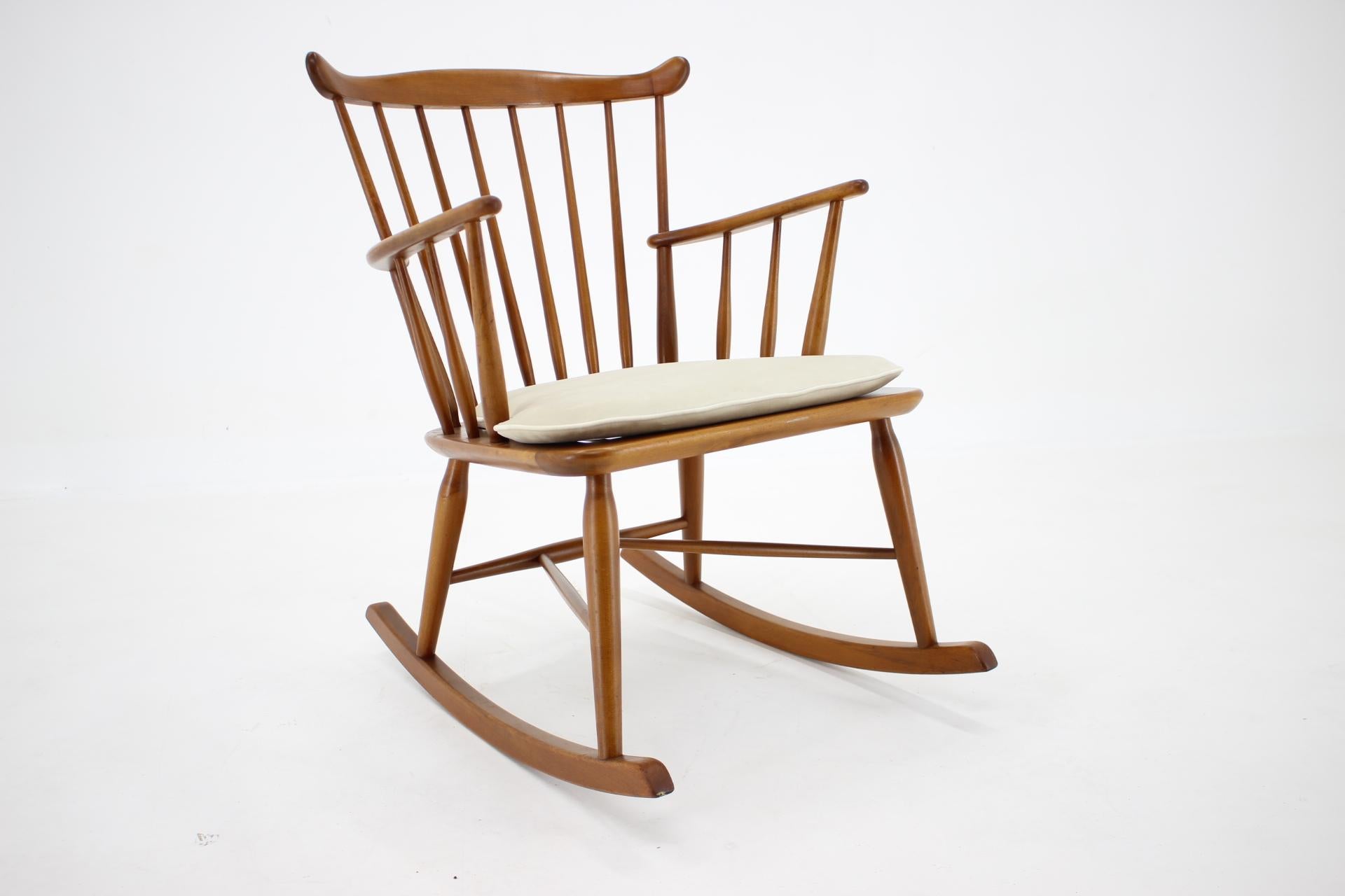 Mid-20th Century 1960s Børge Mogensen Rocking Chair for FDB Møbler, Denmark 