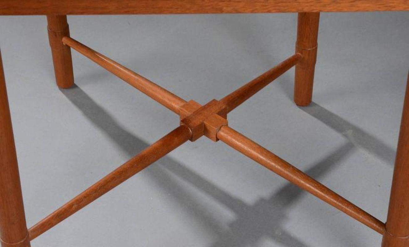 Sillas auxiliares Børge Mogensen de caoba y cuero de los años 60 para Søborg Møbelfabrik en Excelente estado para la venta en Knebel, DK