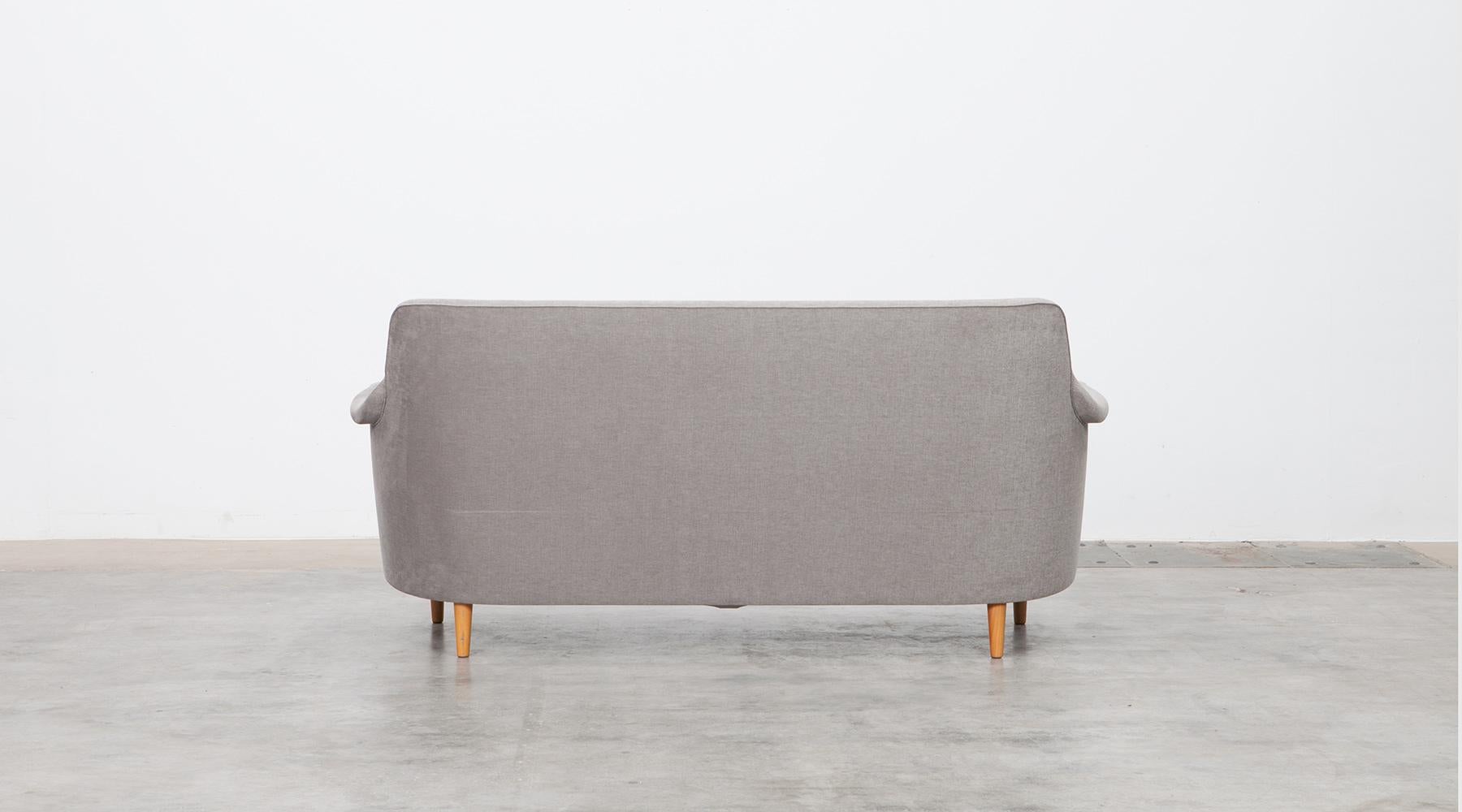 Mid-Century Modern 1960s Bright New Upholstery Sofa by Carl Malmsten 'e' For Sale
