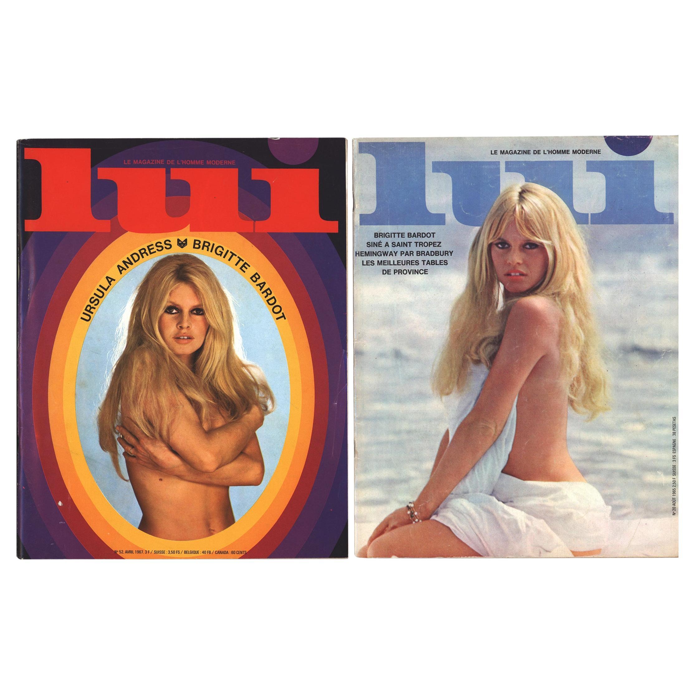 1960's Brigitte Bardot LUI Magazines (set of 2) For Sale