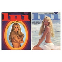 Retro 1960's Brigitte Bardot LUI Magazines (set of 2)
