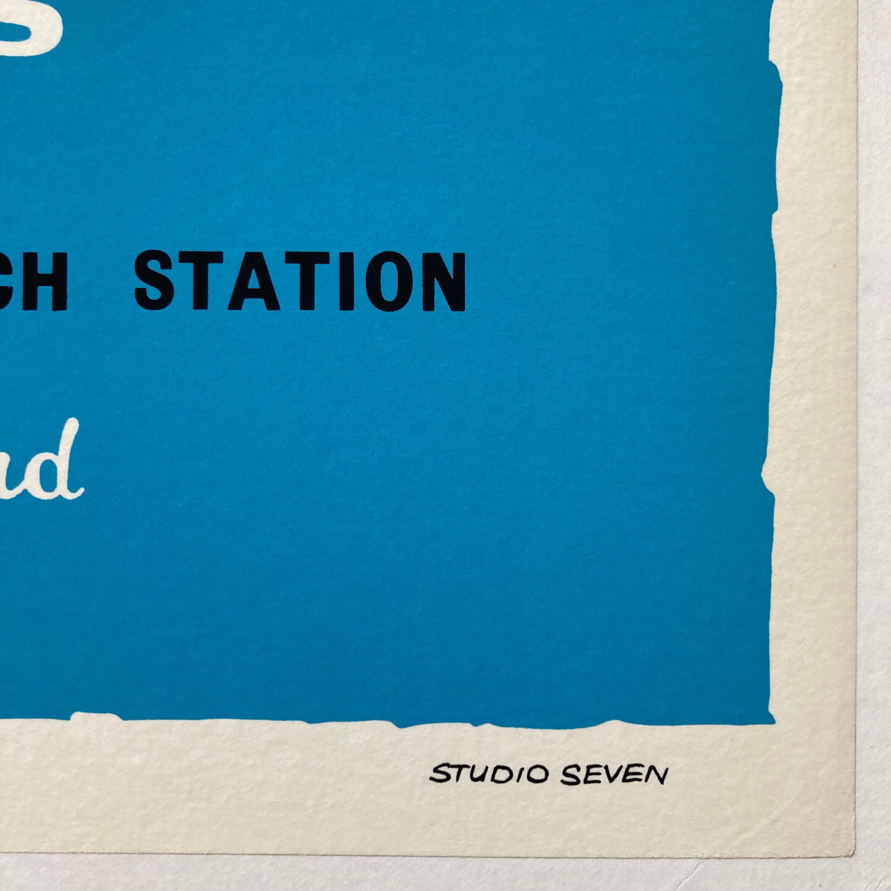 British 1960's Bristol Greyhound Travel Poster For Sale