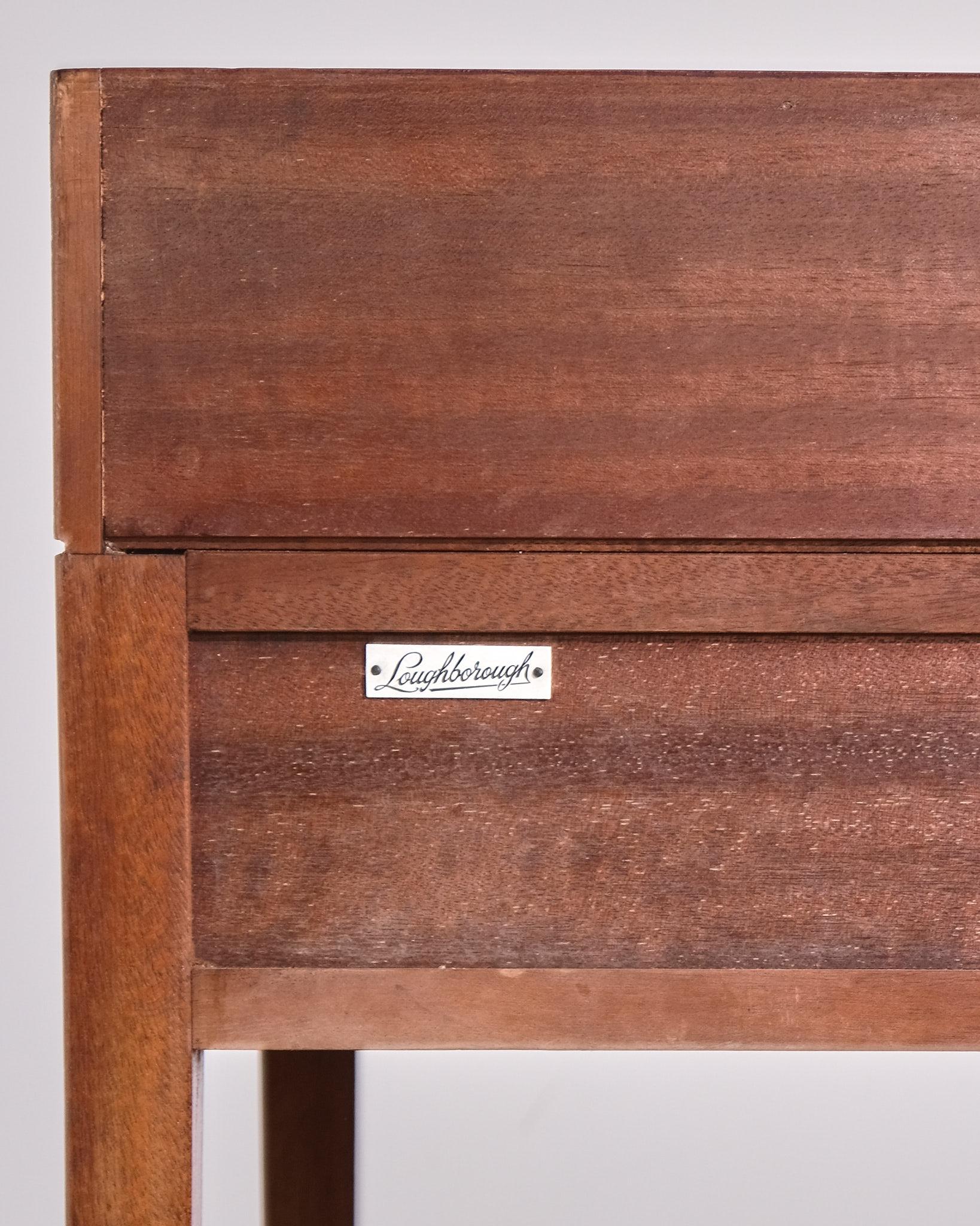 1960er Jahre Britischer Tambour-Tür-Schreibtisch im Angebot 5