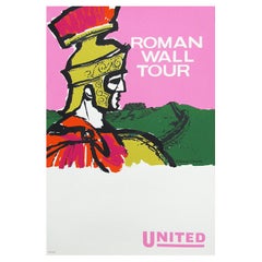 1960s British Travel Poster Roman Wall Tour Designed by Edward Clarke