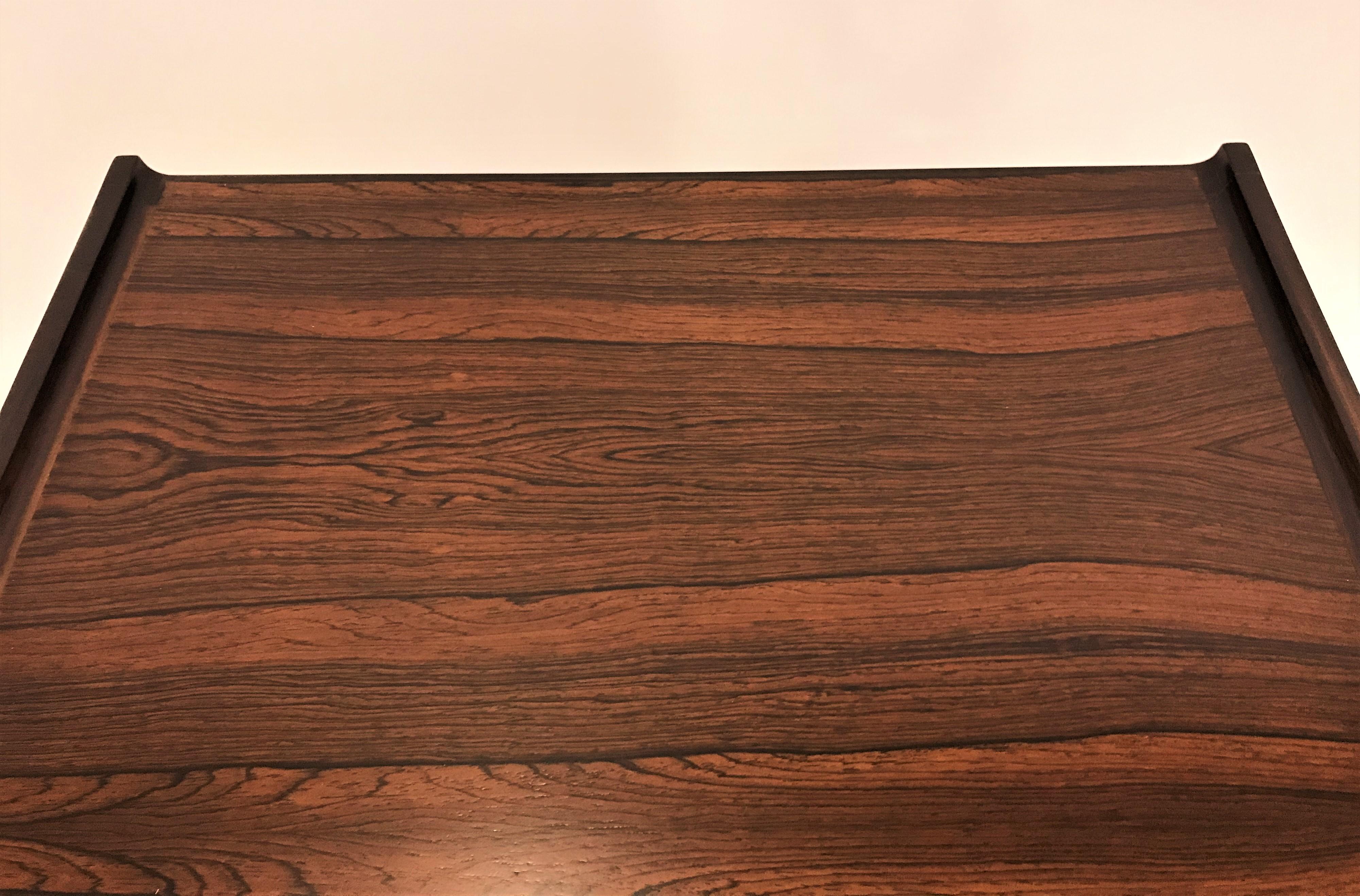 Scandinavian Modern 1960s Brode Blindheim Rosewood Palisander End Side Table 3
