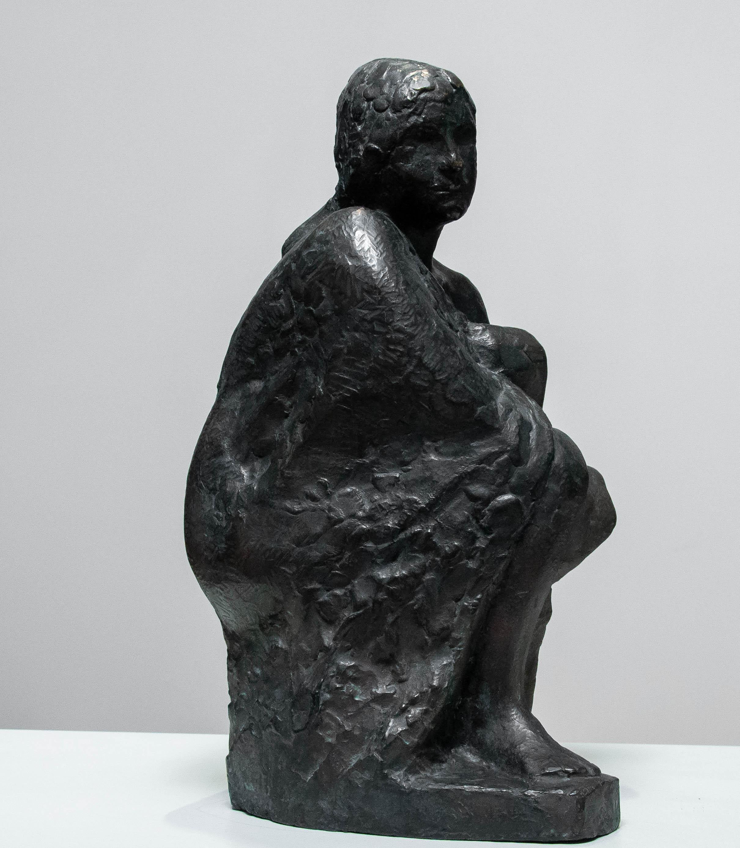 Statua d'arte in bronzo/ottone del 1960  Realizzato e firmato da Thure Thörn, Svezia in vendita 3