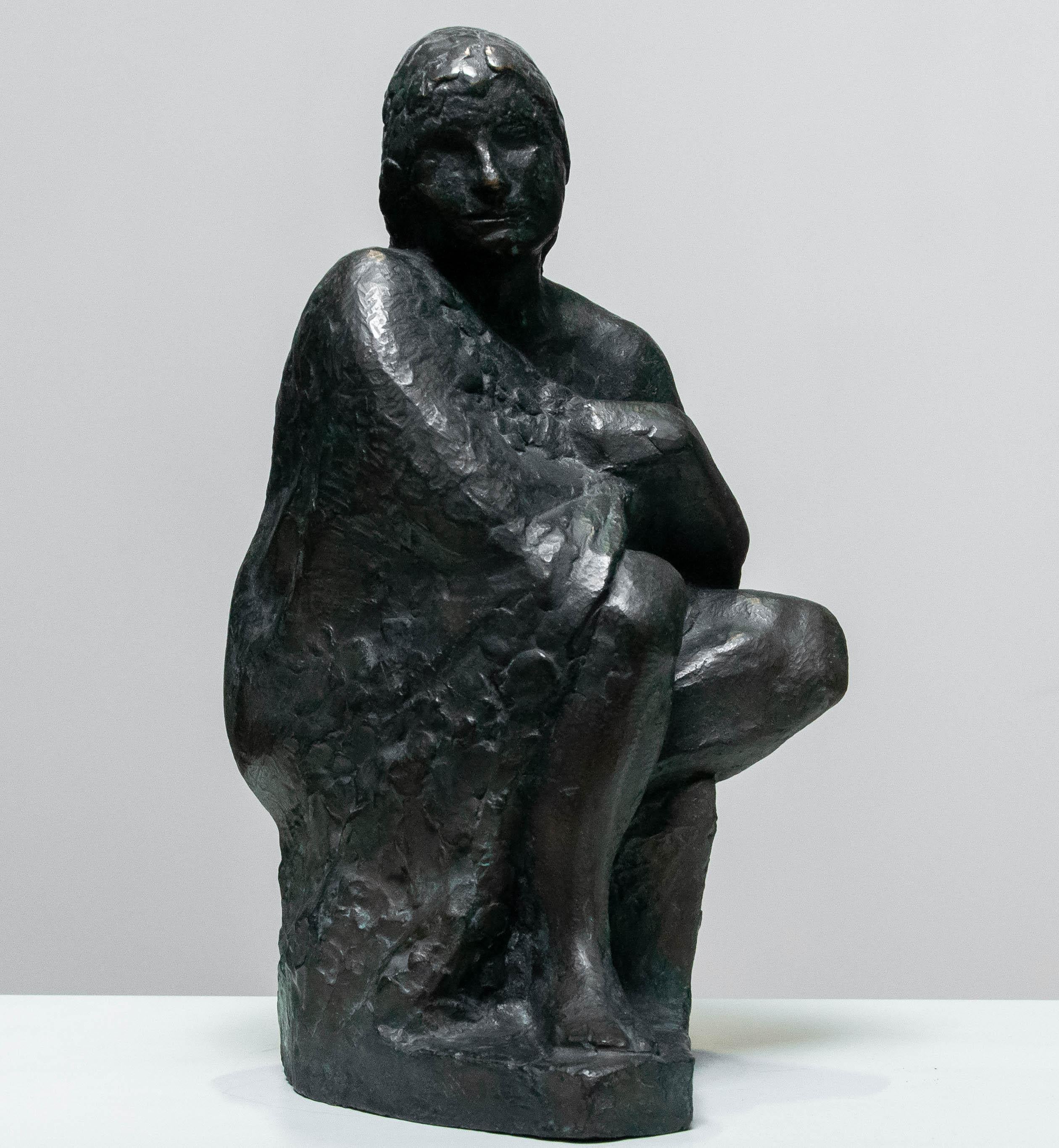 Statua d'arte in bronzo/ottone del 1960  Realizzato e firmato da Thure Thörn, Svezia in vendita 4