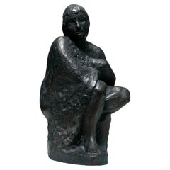 1960s Bronze / Brass Art Statue  Made and Signed by Thure Thörn, Sweden