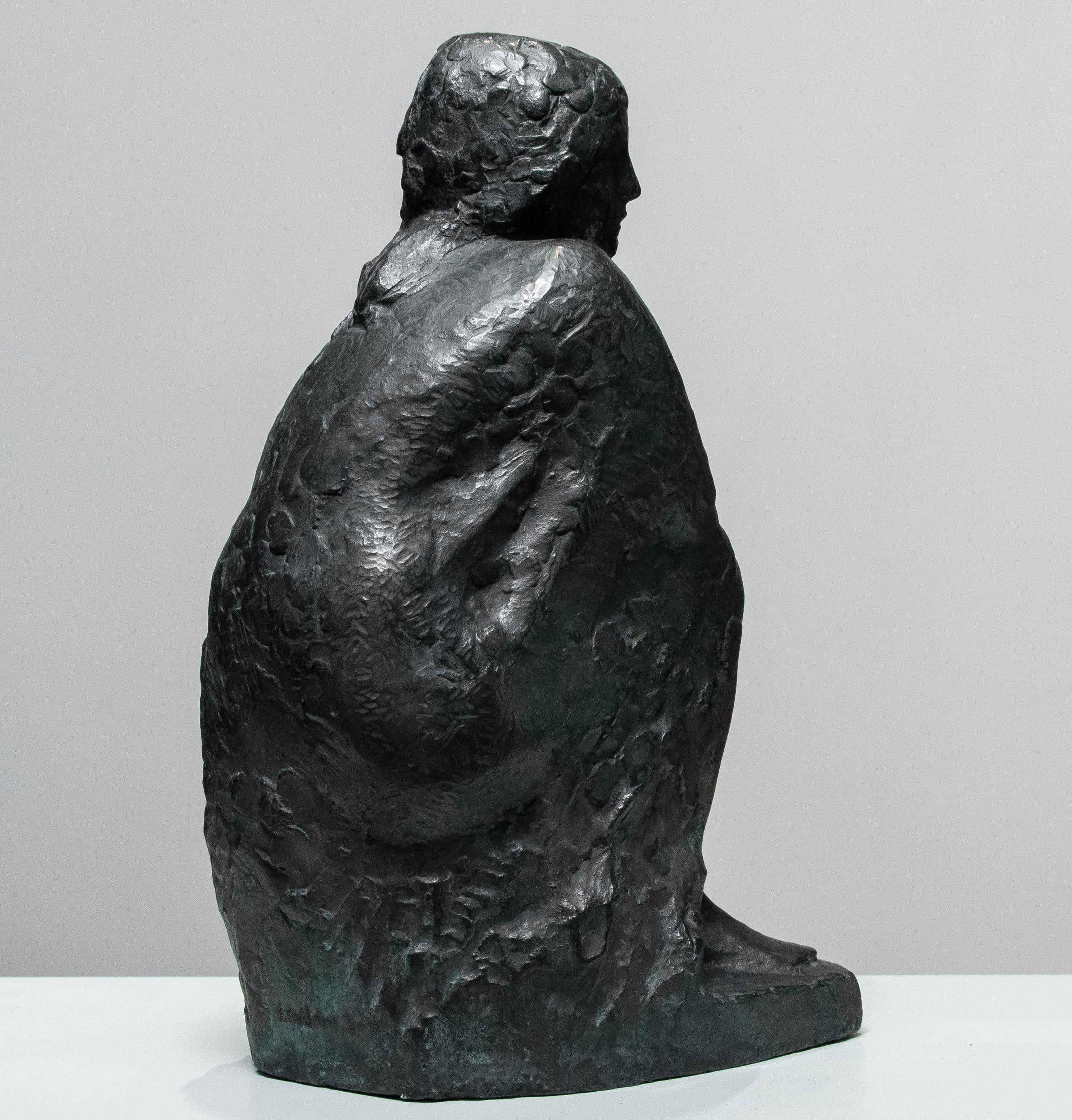 Statua d'arte in bronzo/ottone del 1960  Realizzato e firmato da Thure Thörn, Svezia in vendita 2