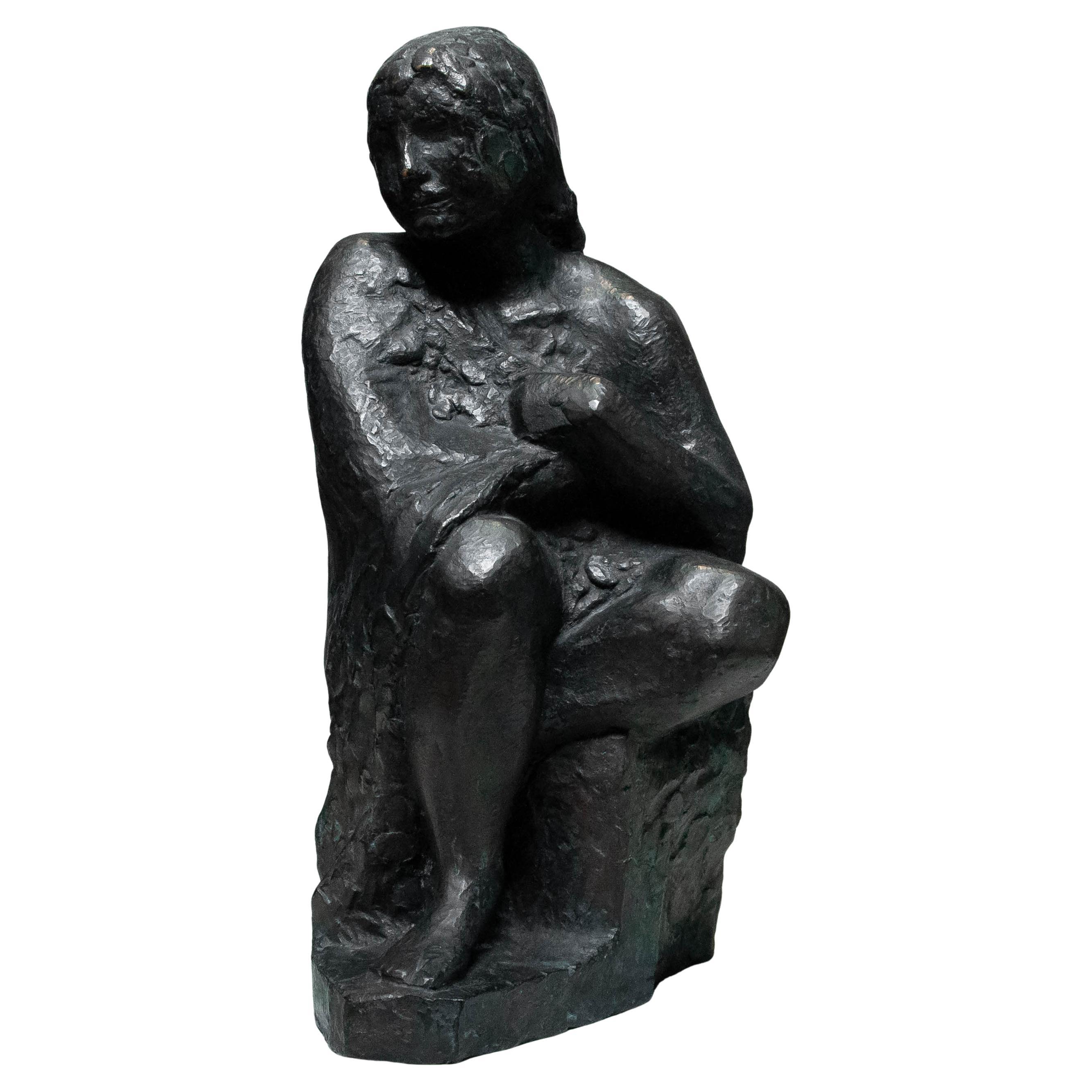Statua d'arte in bronzo/ottone del 1960  Realizzato e firmato da Thure Thörn, Svezia