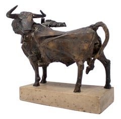 1960s Bronze Bull Sculpture by Venancio Blanco