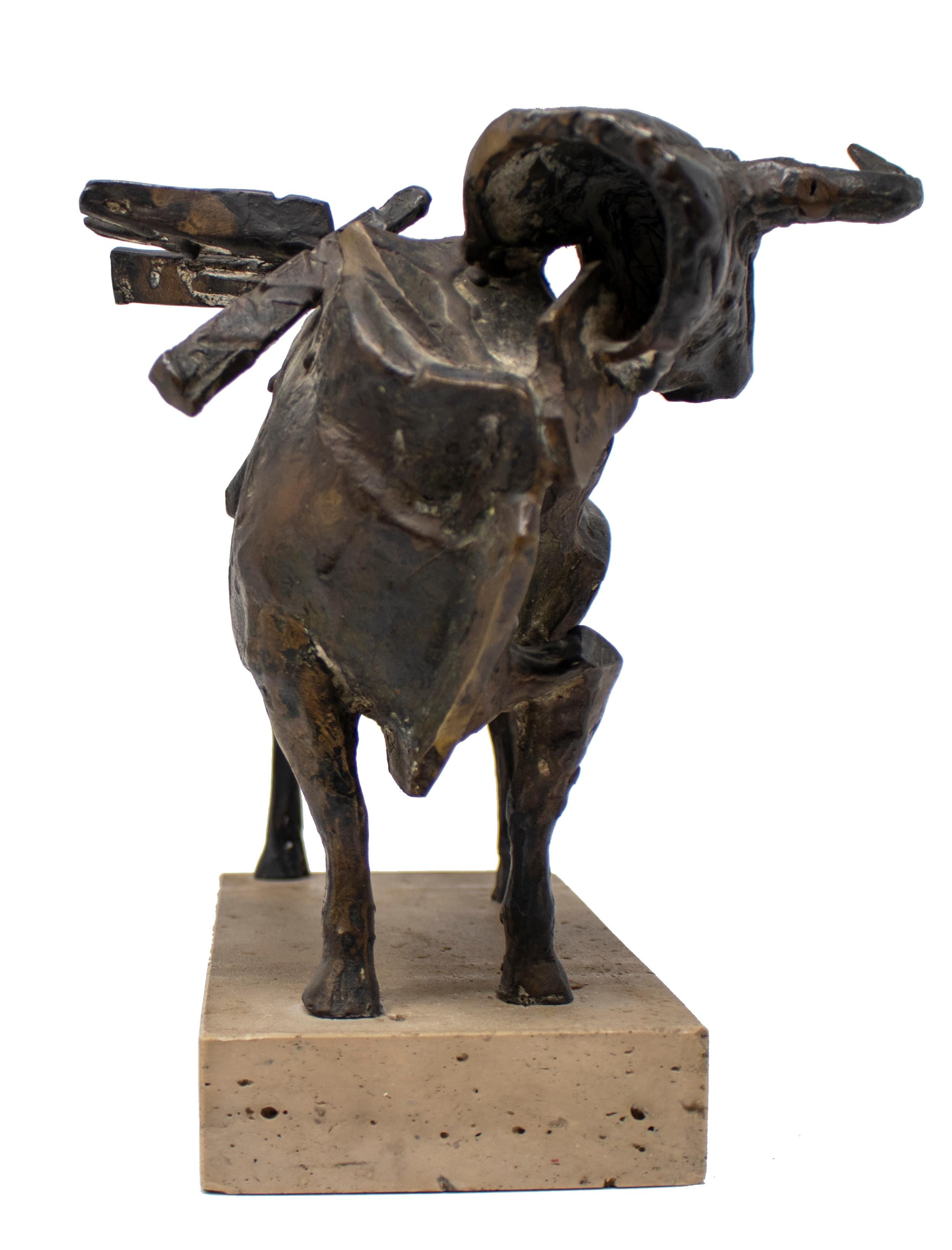 20th Century 1960s Bronze Bull Sculpture by Venancio Blanco For Sale