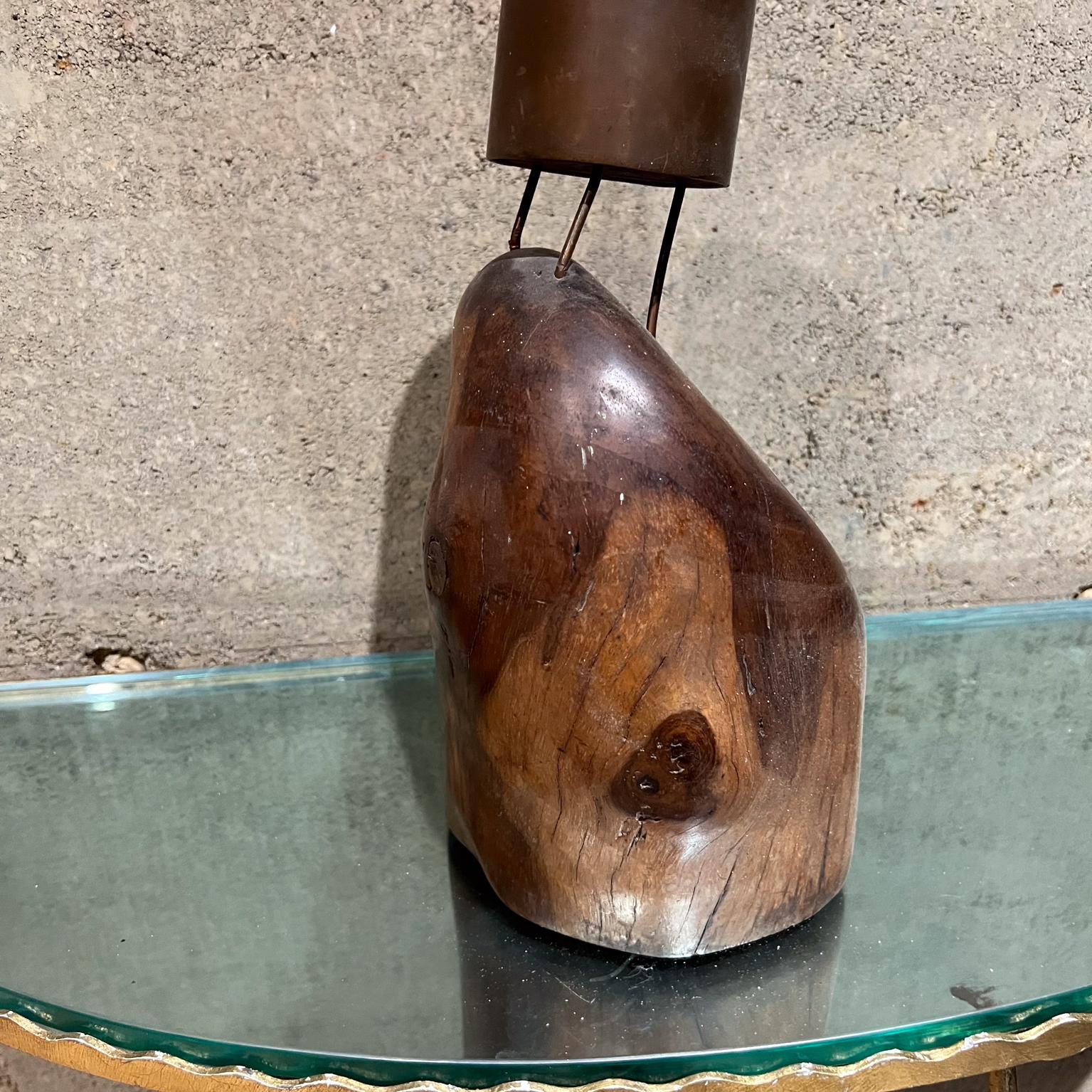 Bronze-Kerzenhalter aus exotischem Holz, Don Shoemaker, Mexiko, 1960er Jahre (Mexikanisch) im Angebot