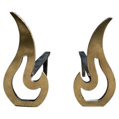 Bronze des années 1960  "Chandelles "à flamme