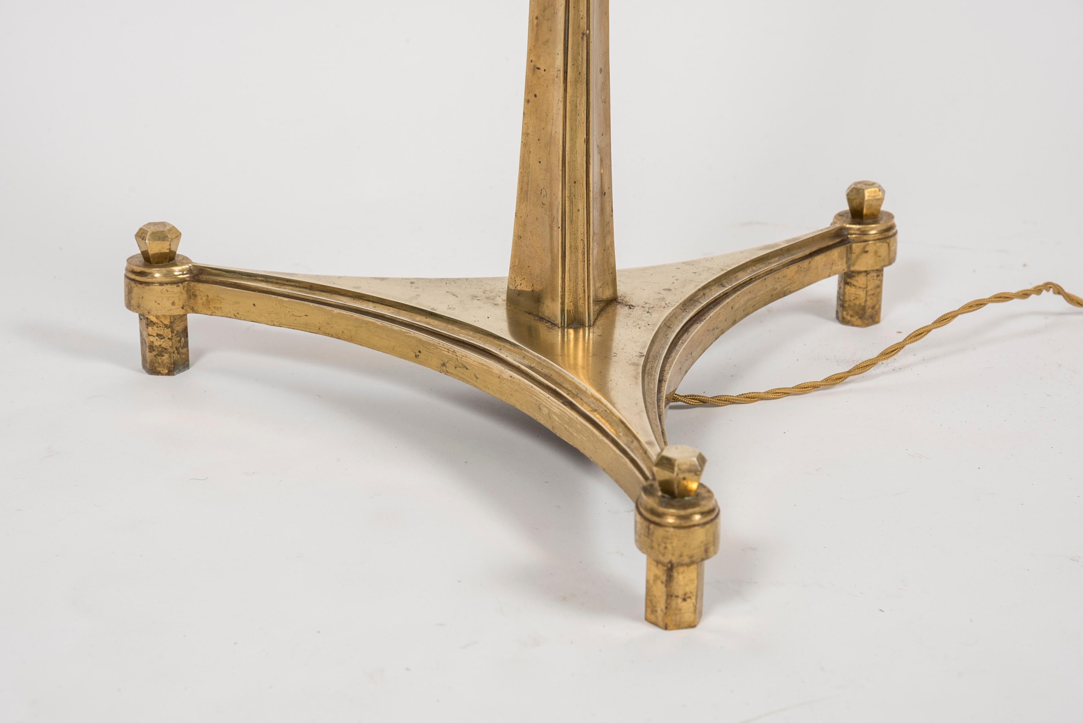 Lámpara de pie de bronce de los años 60 de Maison Delisle Francés en venta