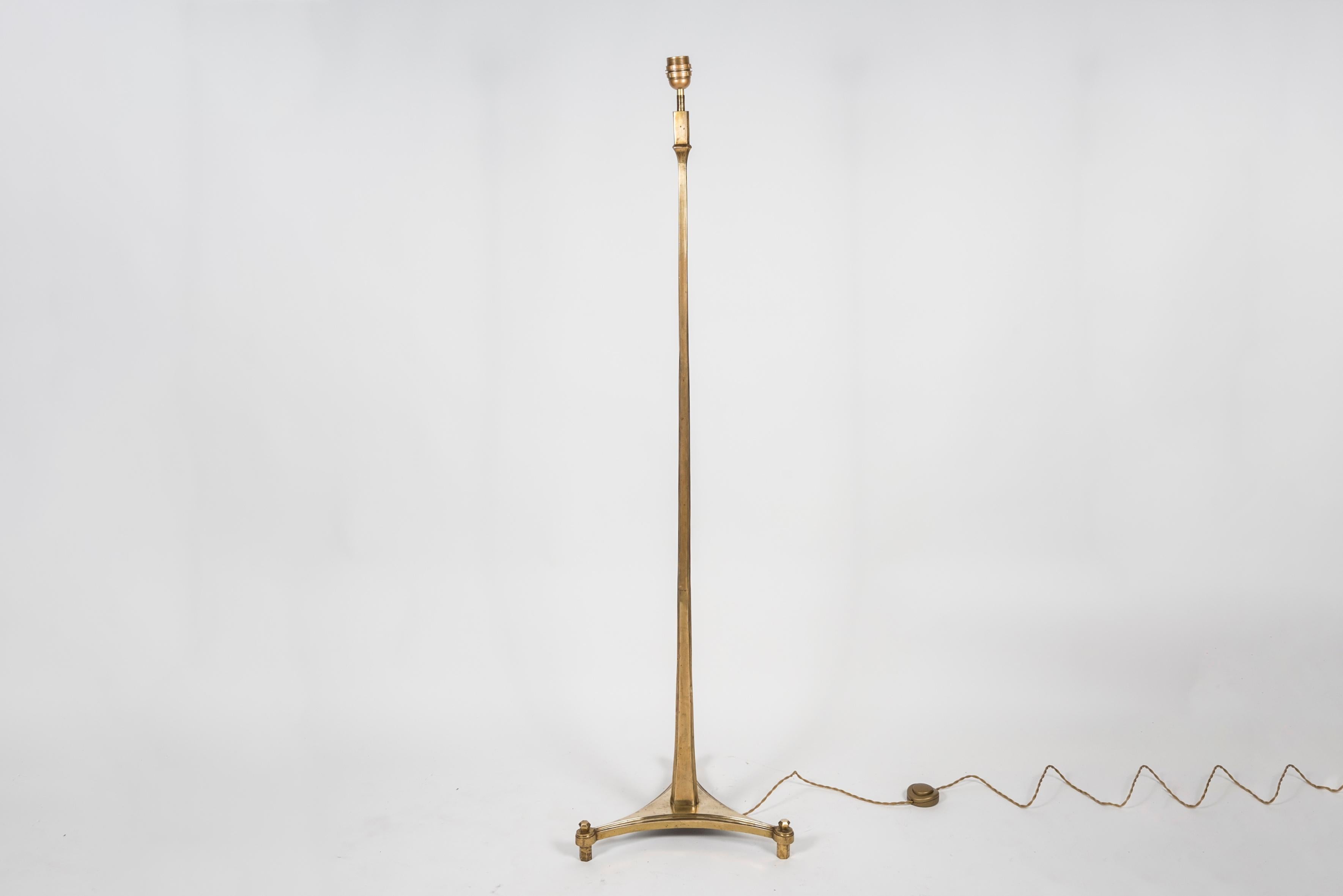 1960s Bronze Floor Lamp by Maison Delisle For Sale 1