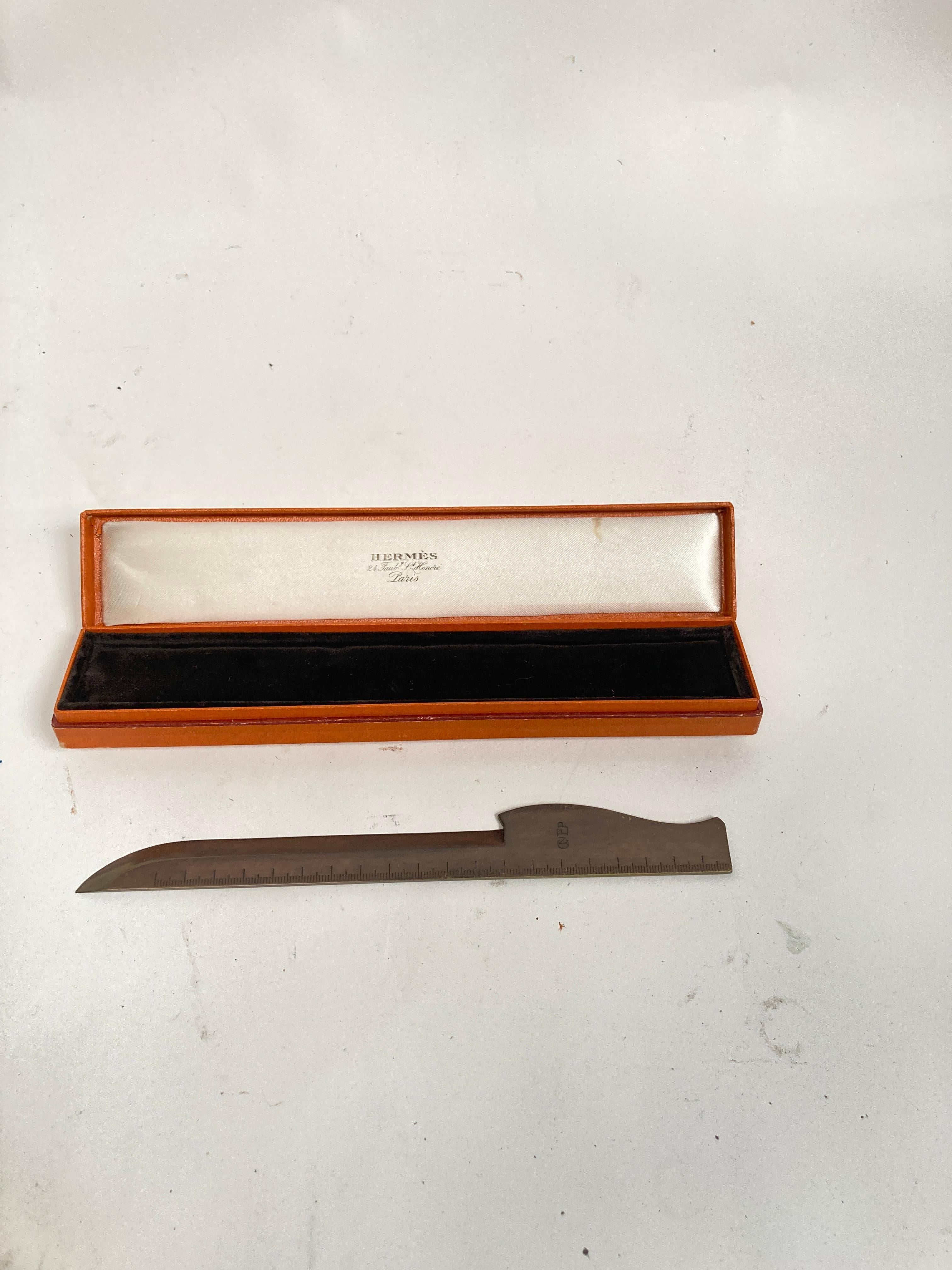 French 1960's Bronze letter opener by Hermès For Sale
