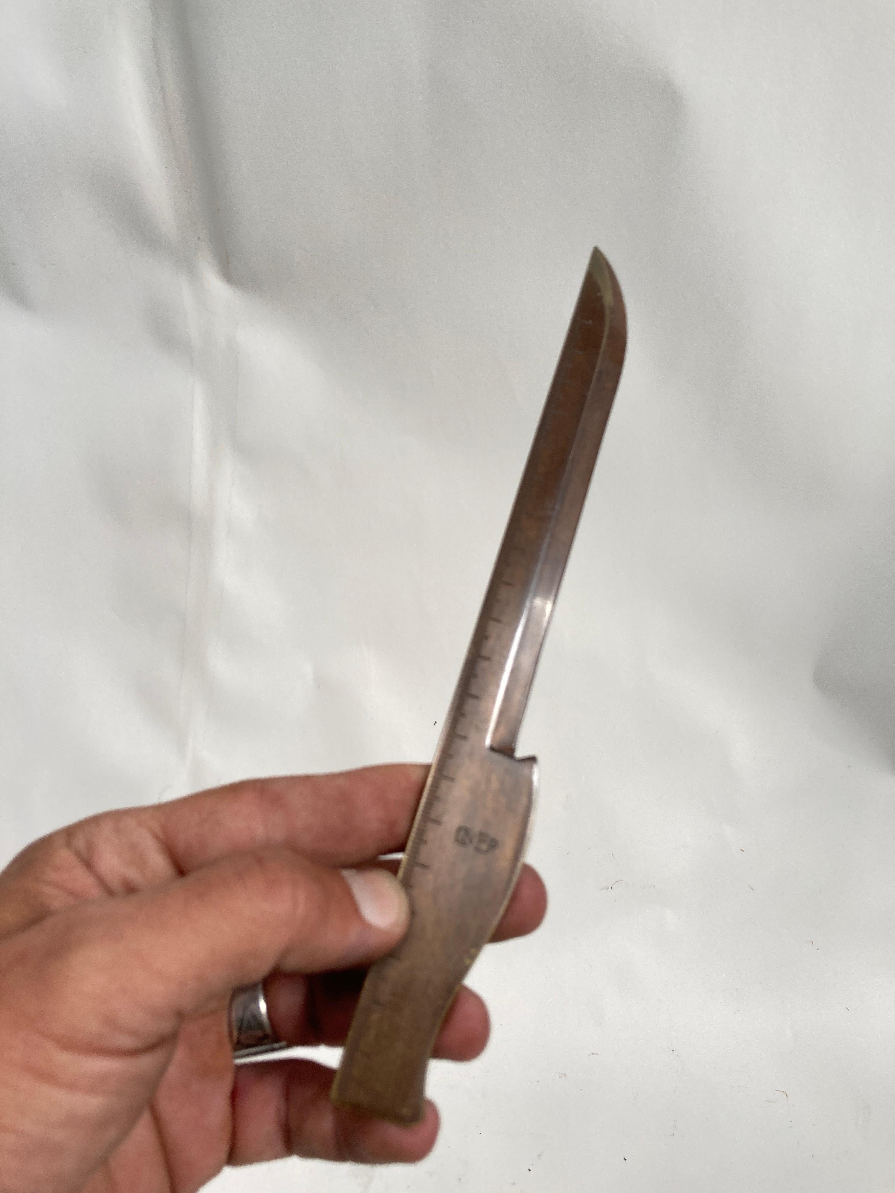 1960's Bronze letter opener by Hermès In Good Condition For Sale In New York, NY