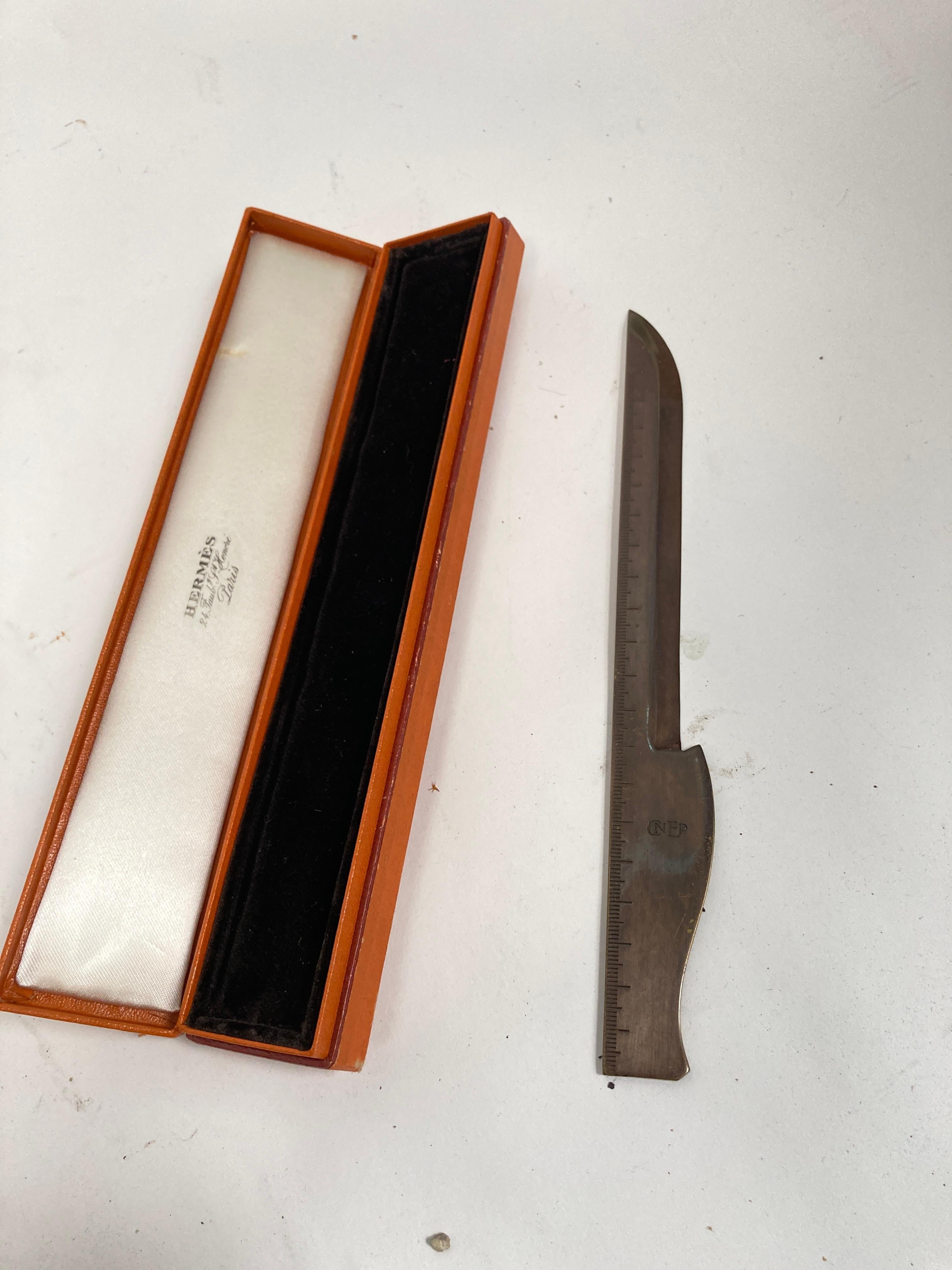 Mid-20th Century 1960's Bronze letter opener by Hermès For Sale