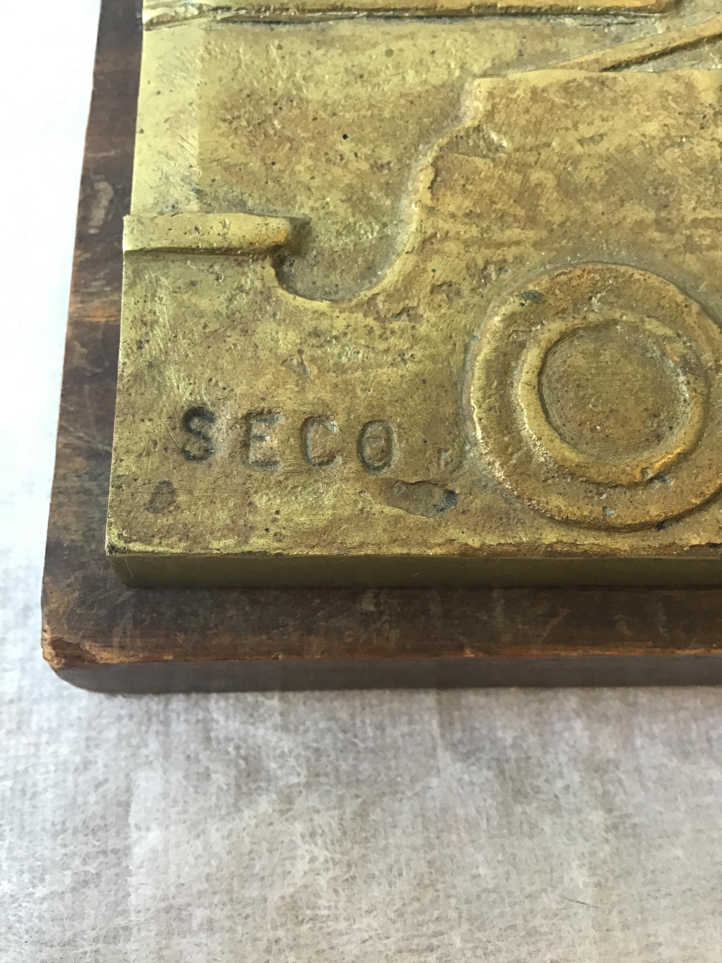 1960s Bronze Plaque of European Buildings by Seco For Sale 4